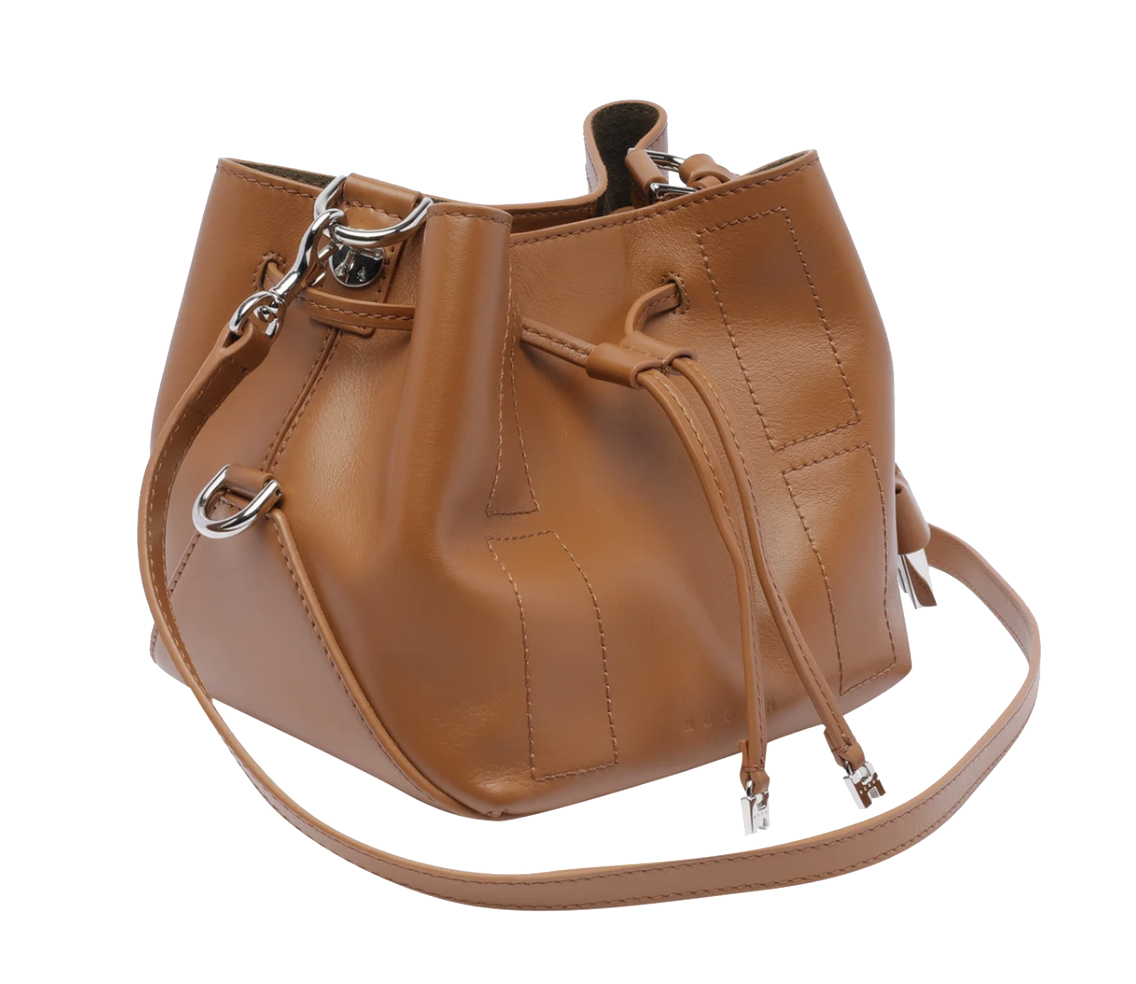 HOGAN HOCKET BUCKET BAG MINI COGNAC