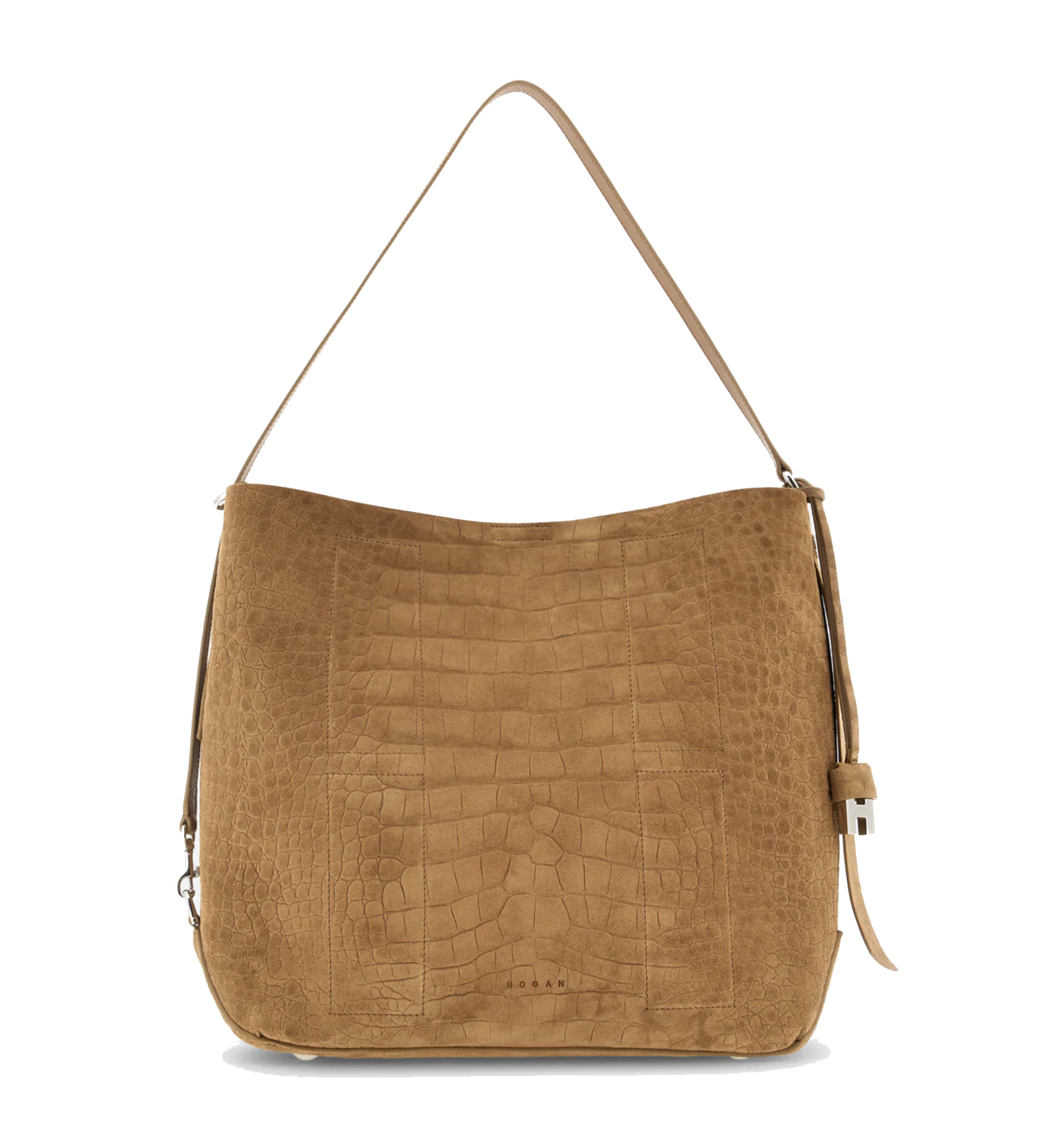 HOGAN HOCKET HOBO BAG MEDIUM CAMEL SUEDE