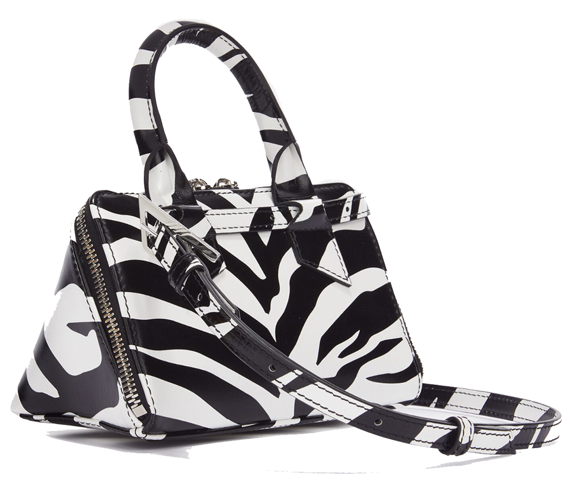 THE ATTICO FRIDAY MINI BAG BLACK WHITE