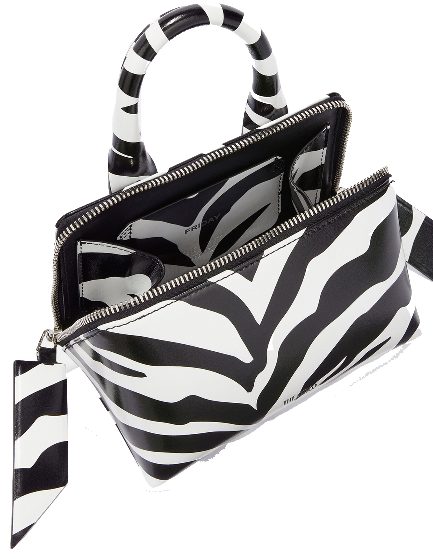 THE ATTICO FRIDAY MINI BAG BLACK WHITE