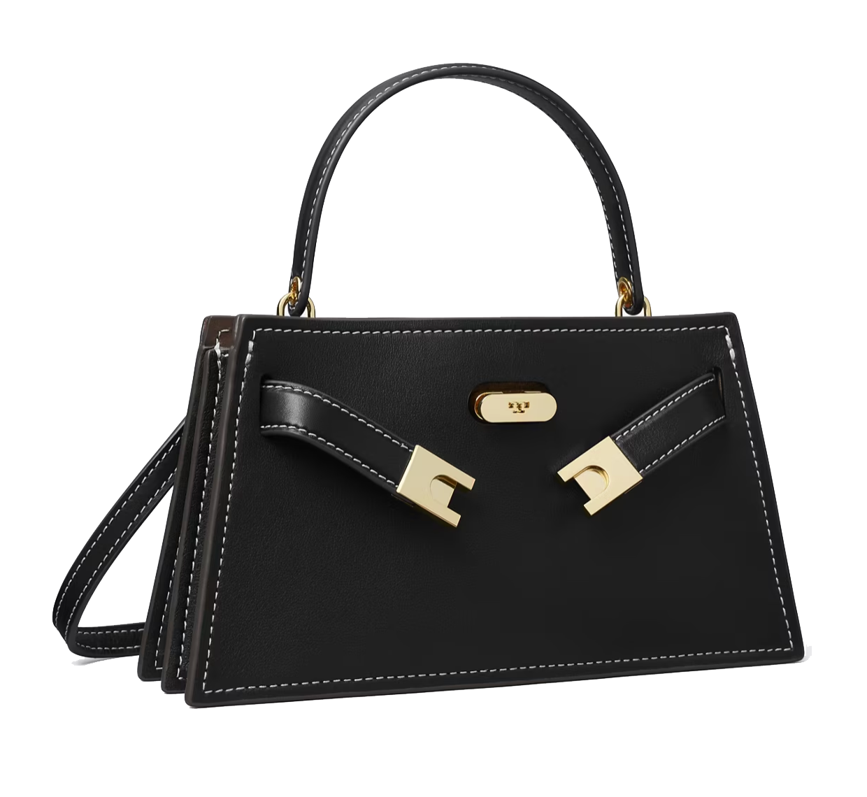 TORY BURCH LEE PEBBLE MINI HANDLE BLACK