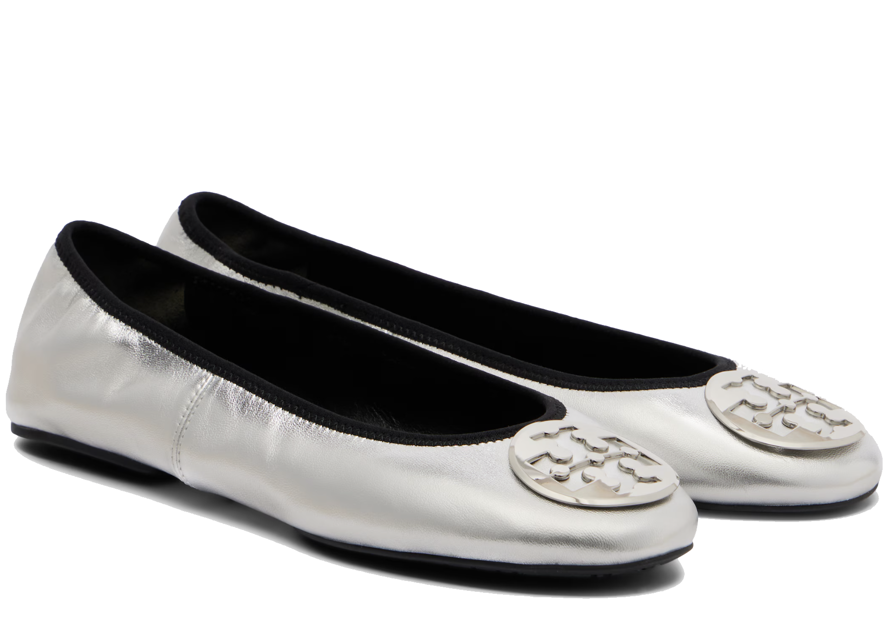 TORY BURCH REVA TRAVEL BALLET SILVER