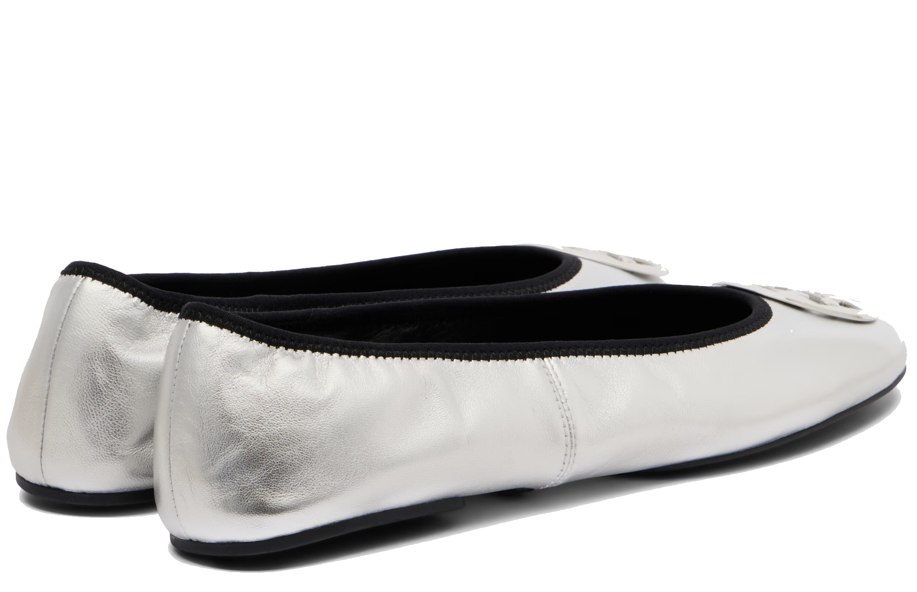 TORY BURCH REVA TRAVEL BALLET SILVER