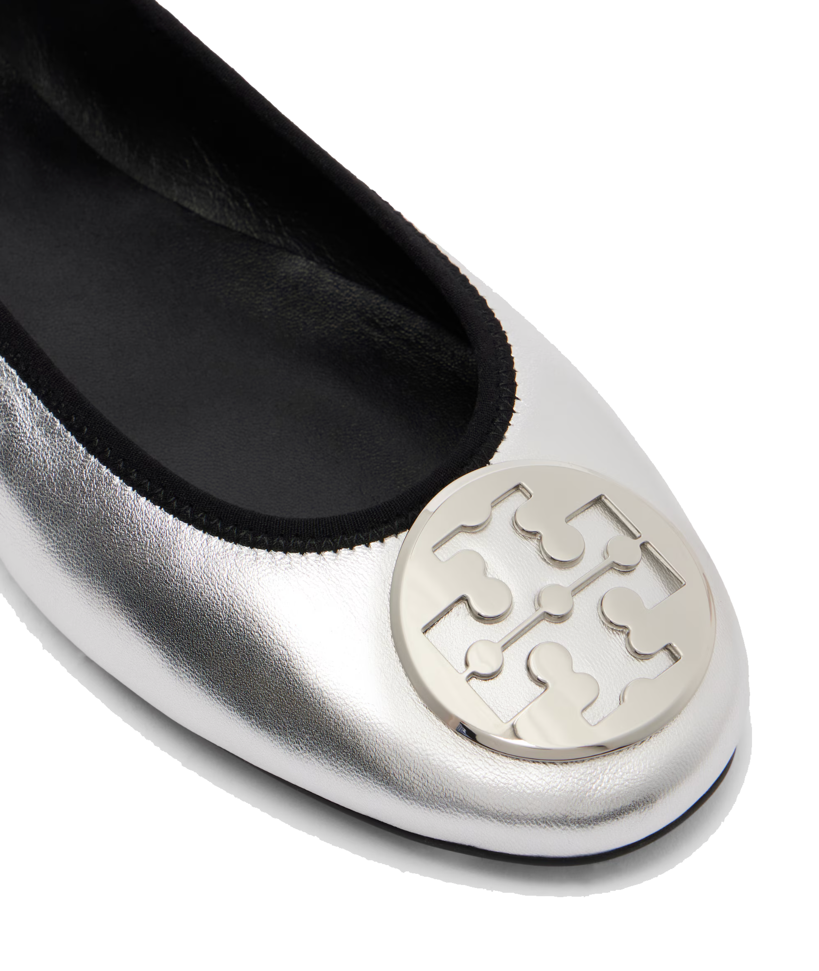 TORY BURCH REVA TRAVEL BALLET SILVER