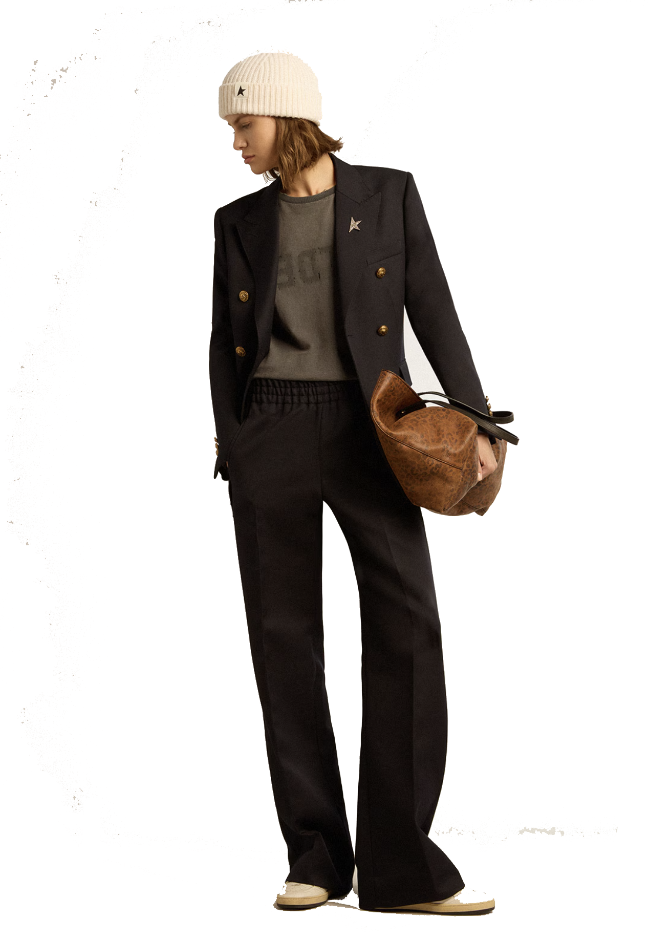 GOLDEN GOOSE DIVA BLAZER DOUBLE BREASTED BLACK