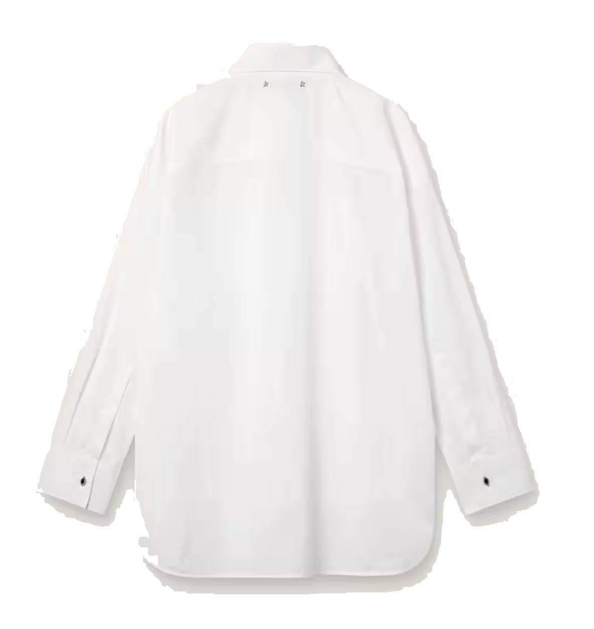 GOLDEN GOOSE OVER SHIRT WHITE PLEATED DETAILS