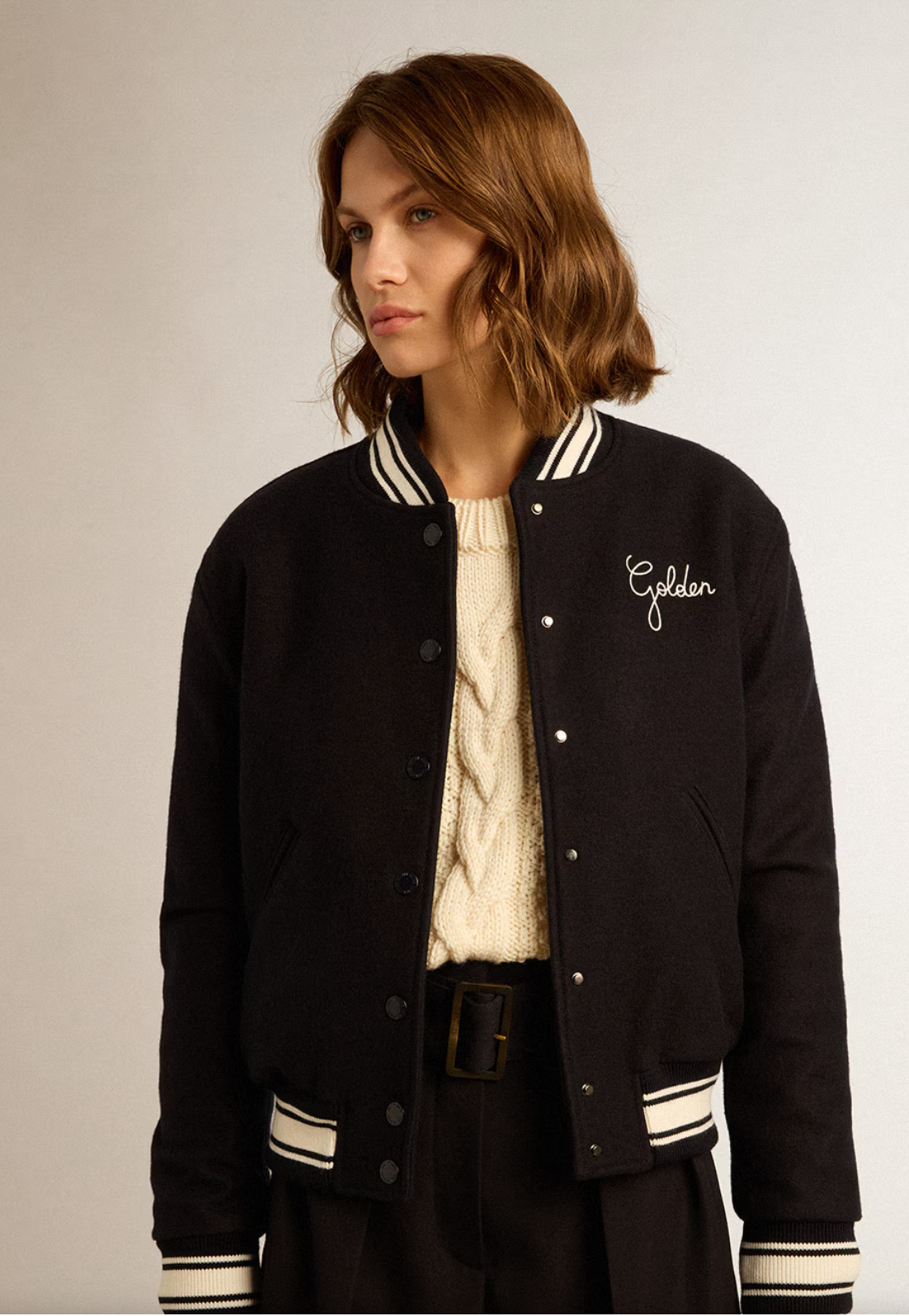 GOLDEN GOOSE BOMBER DIRCE DARK BLUE