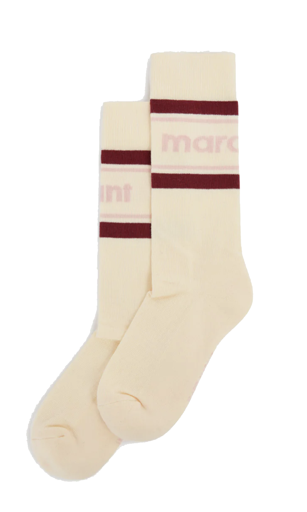 ISABEL MARANT DONNA SOCKS ECRU RED