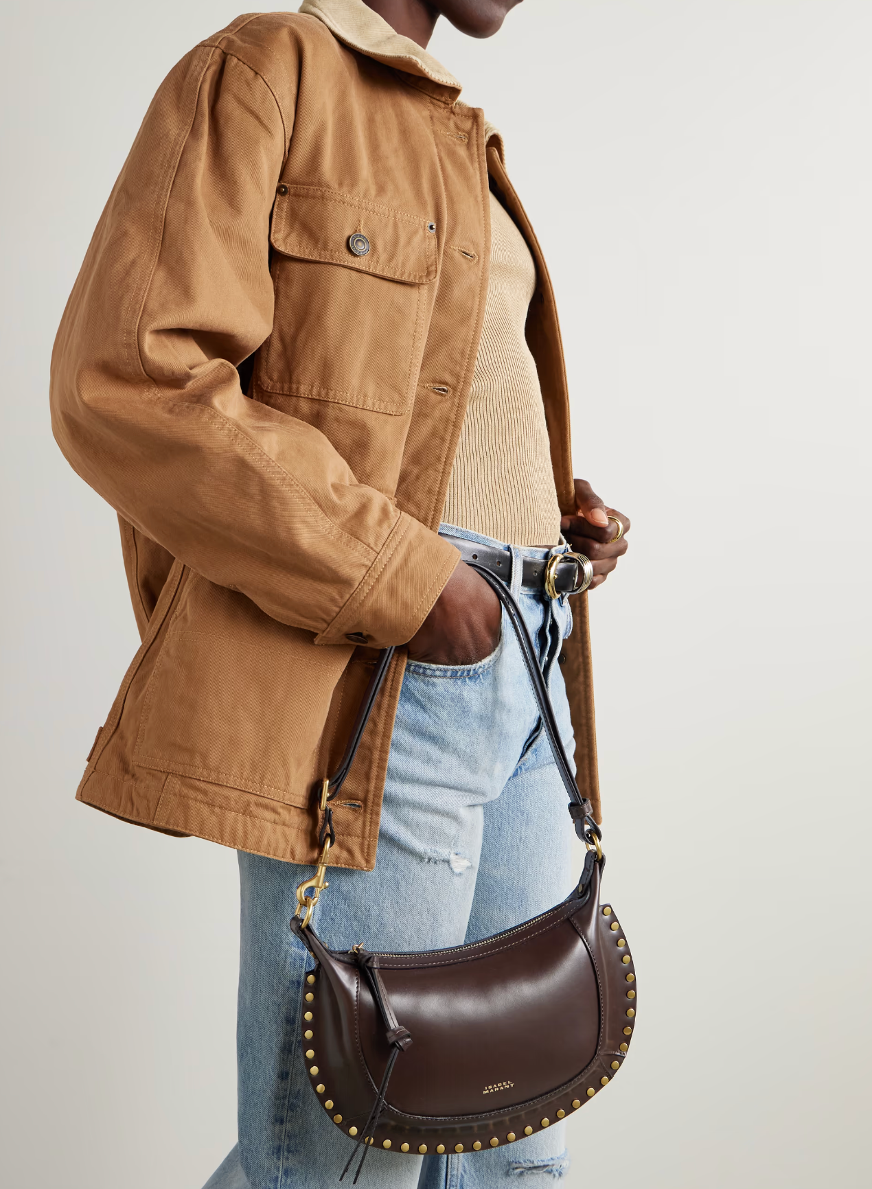 ISABEL MARANT OSKAN MOON CHOCLATE LEATHER