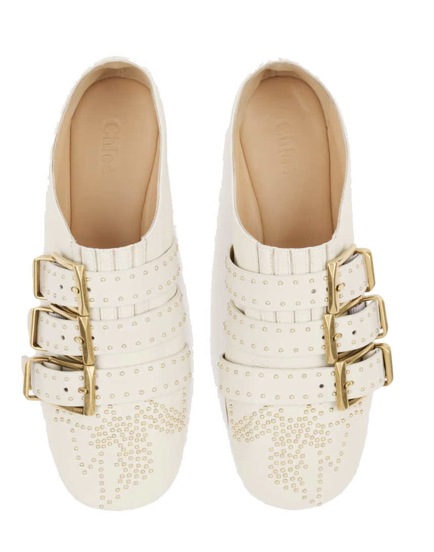 CHLOE SUSANNA FLAT EGGSHELL