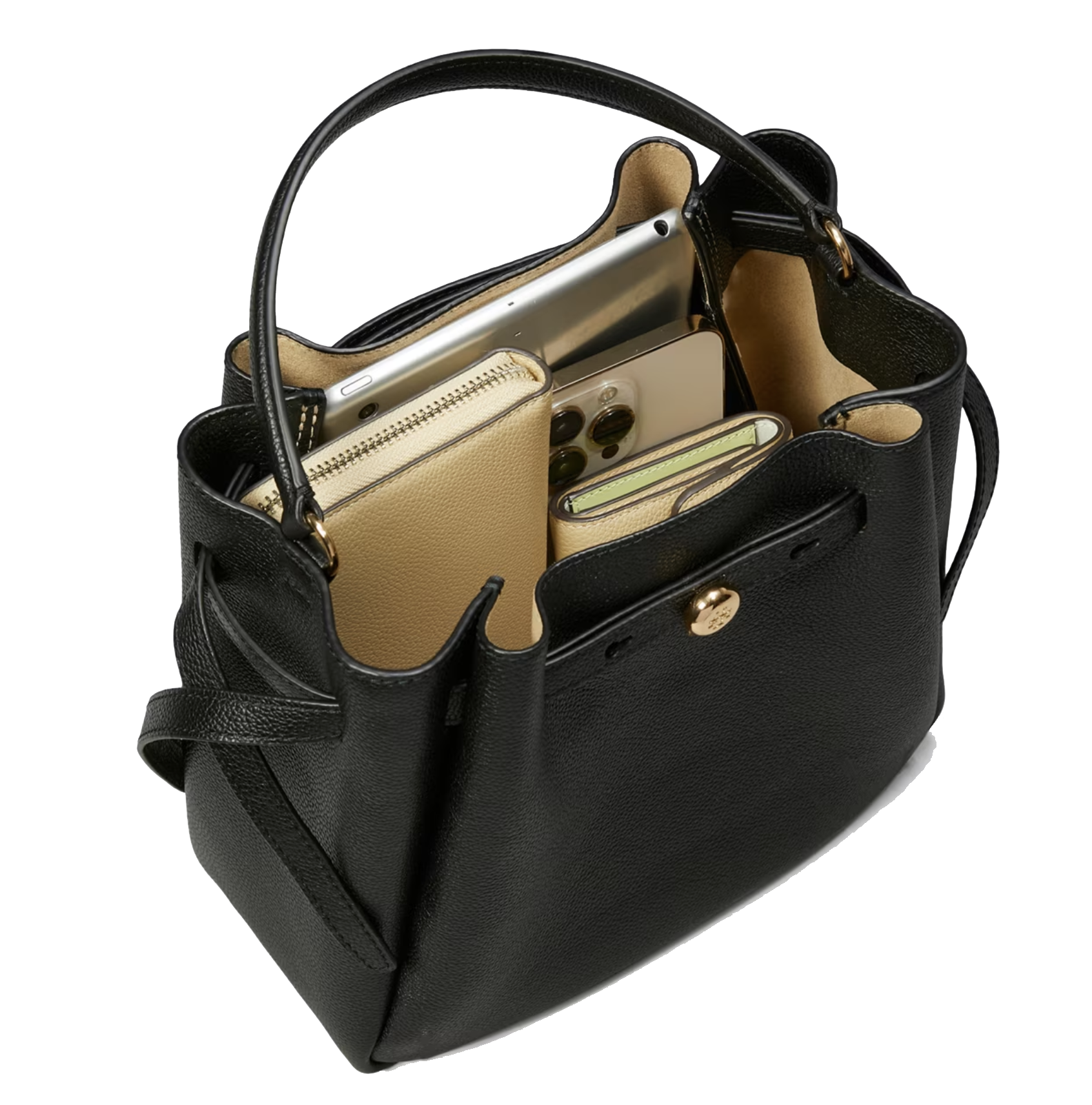 TORY BURCH ROMY BUCKET BAG BLACK