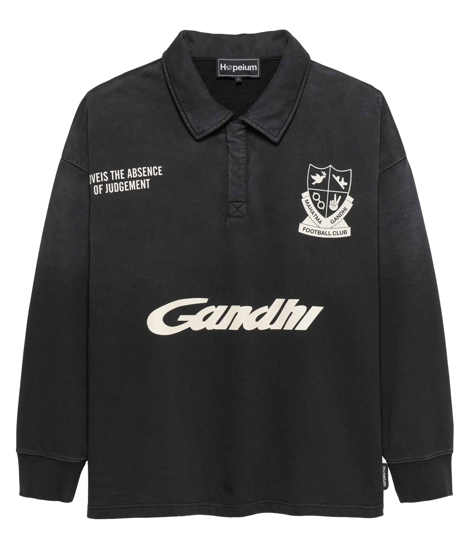 HOPEIUM FOOTBALL POLO SWEAT BLACK