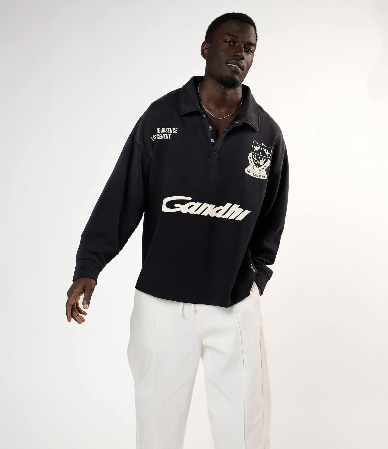 HOPEIUM FOOTBALL POLO SWEAT BLACK