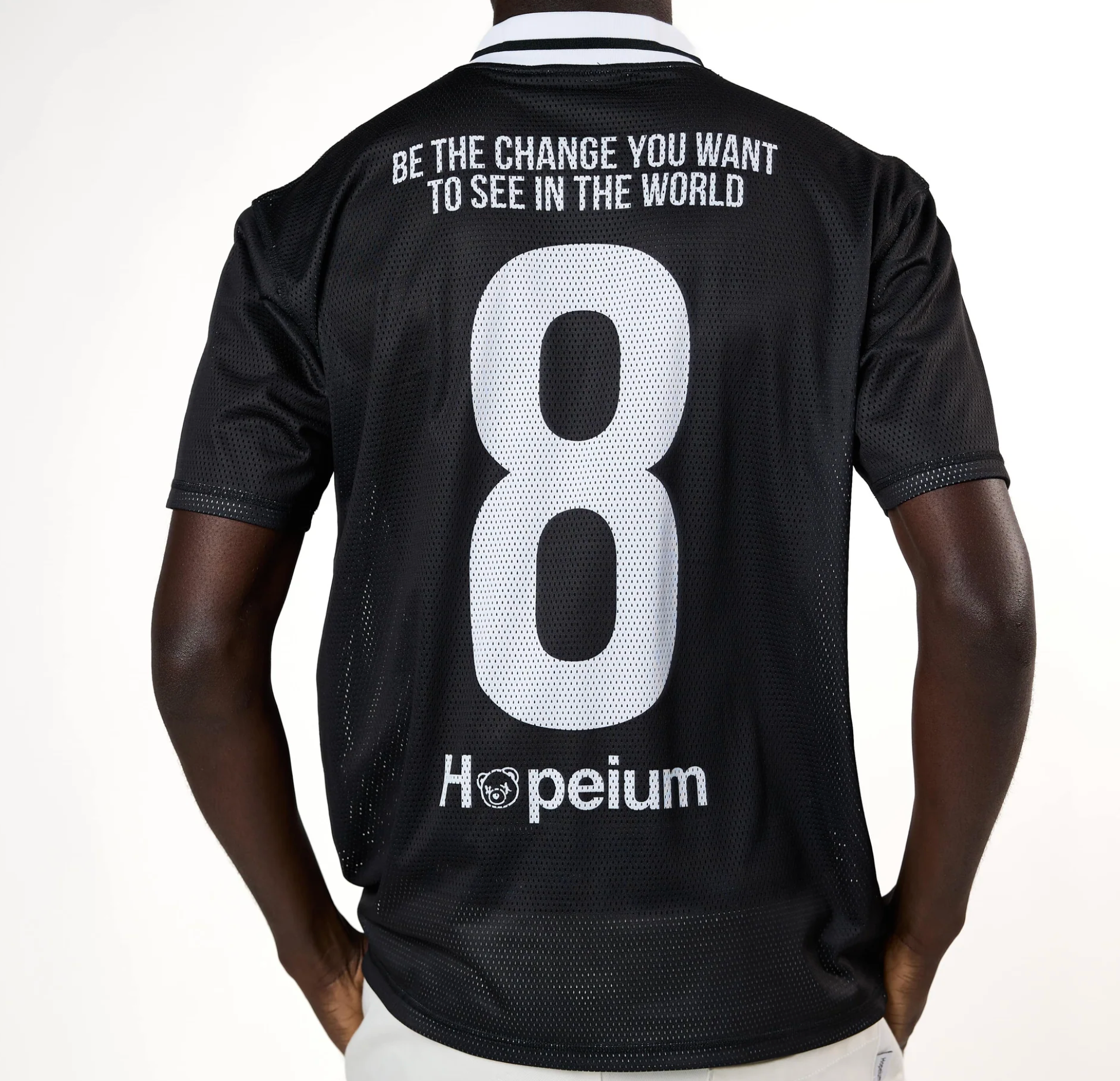 HOPEIUM MESH FOOTBALL TEE BLACK