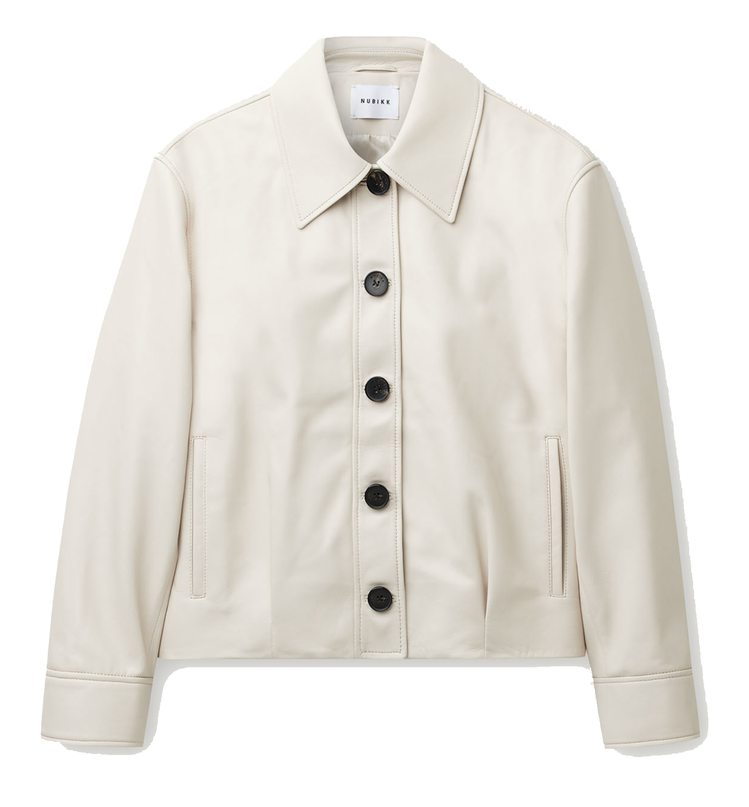 NUBIKK KATE JACKET OFF WHITE LEATHER