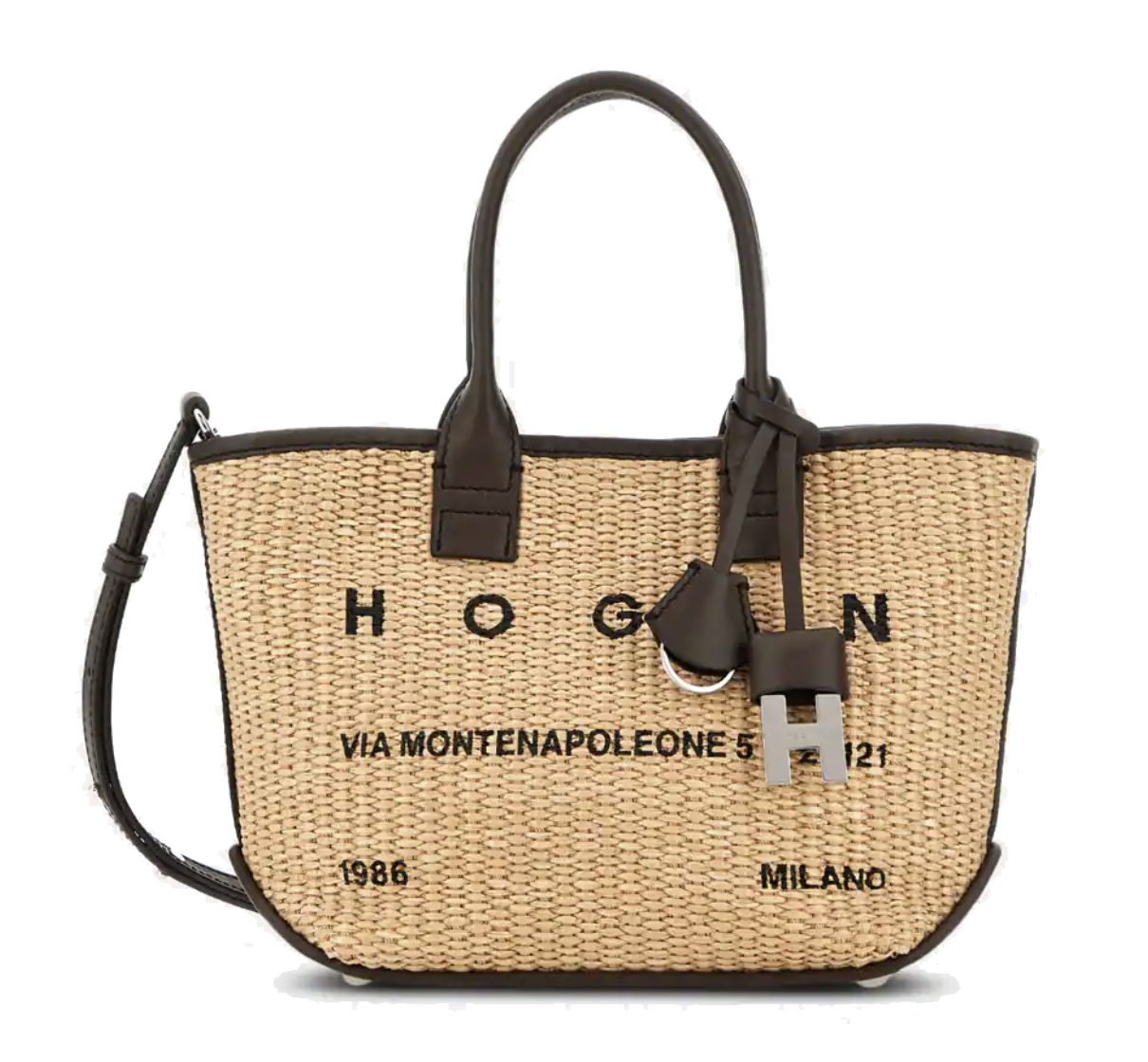 HOGAN ADDRESS SHOPPING BAG MEDIUM RAFFIA