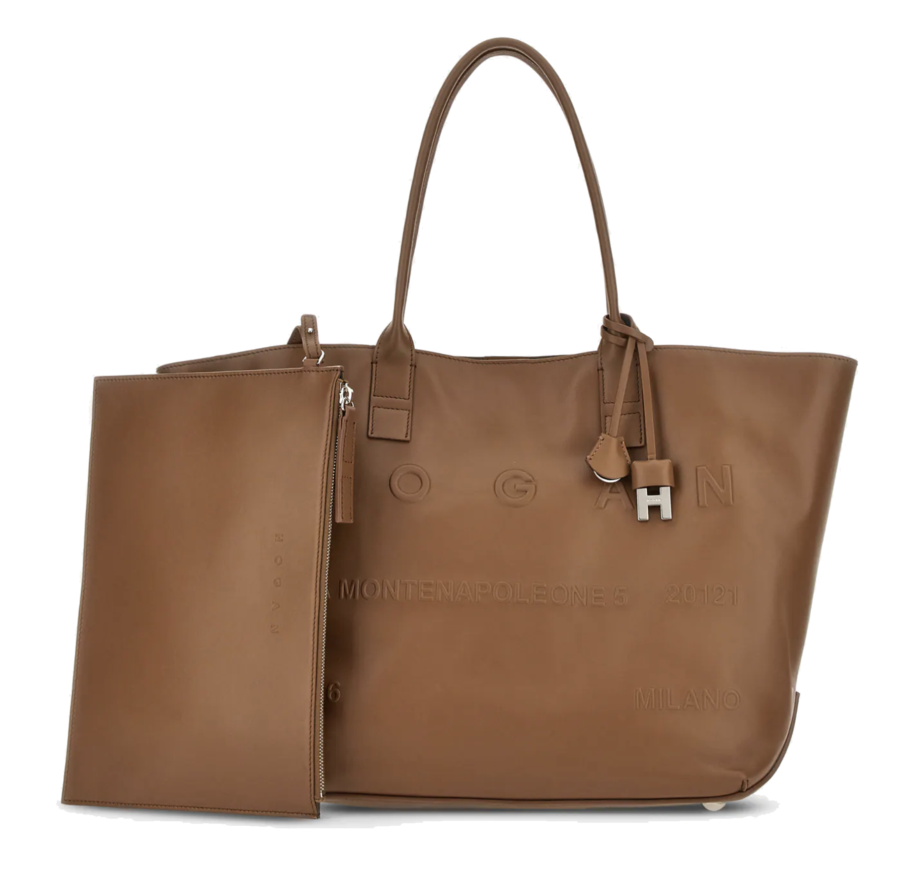 HOGAN ADDRESS SHOPPING BAG MEDIUM TAN