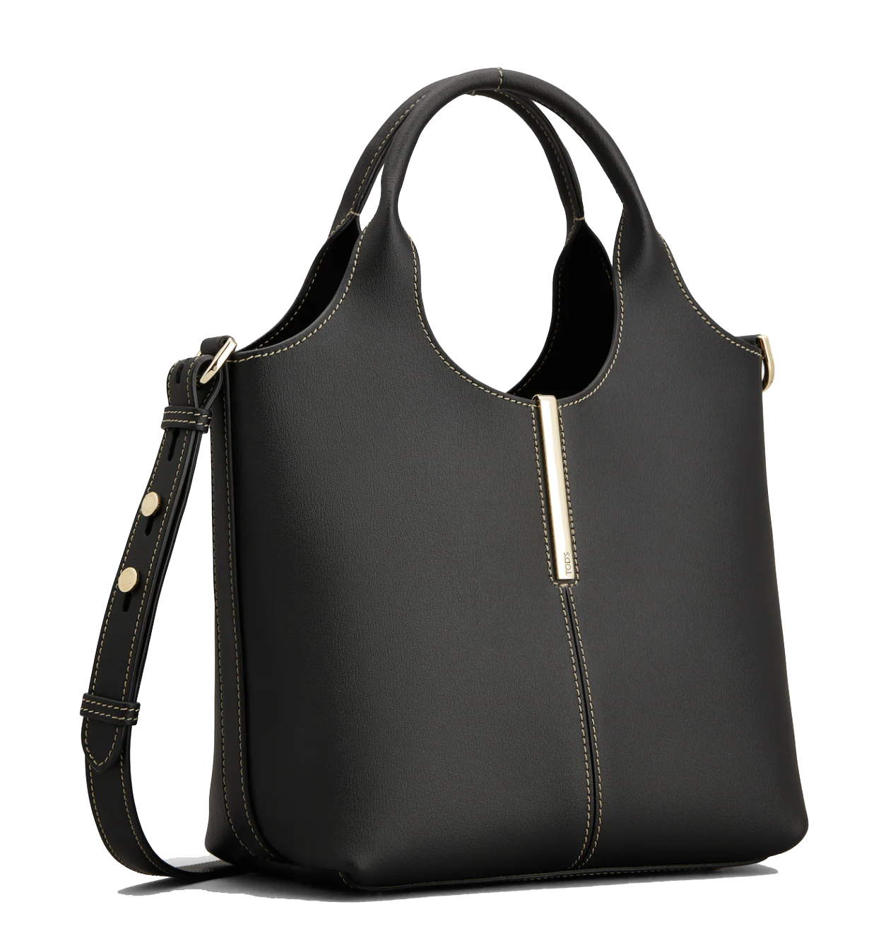 TOD'S TOTE SHOPPING BAG MINI BLACK