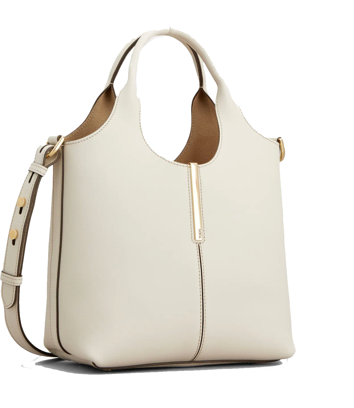 TOD'S TOTE SHOPPING BAG MINI WHITE