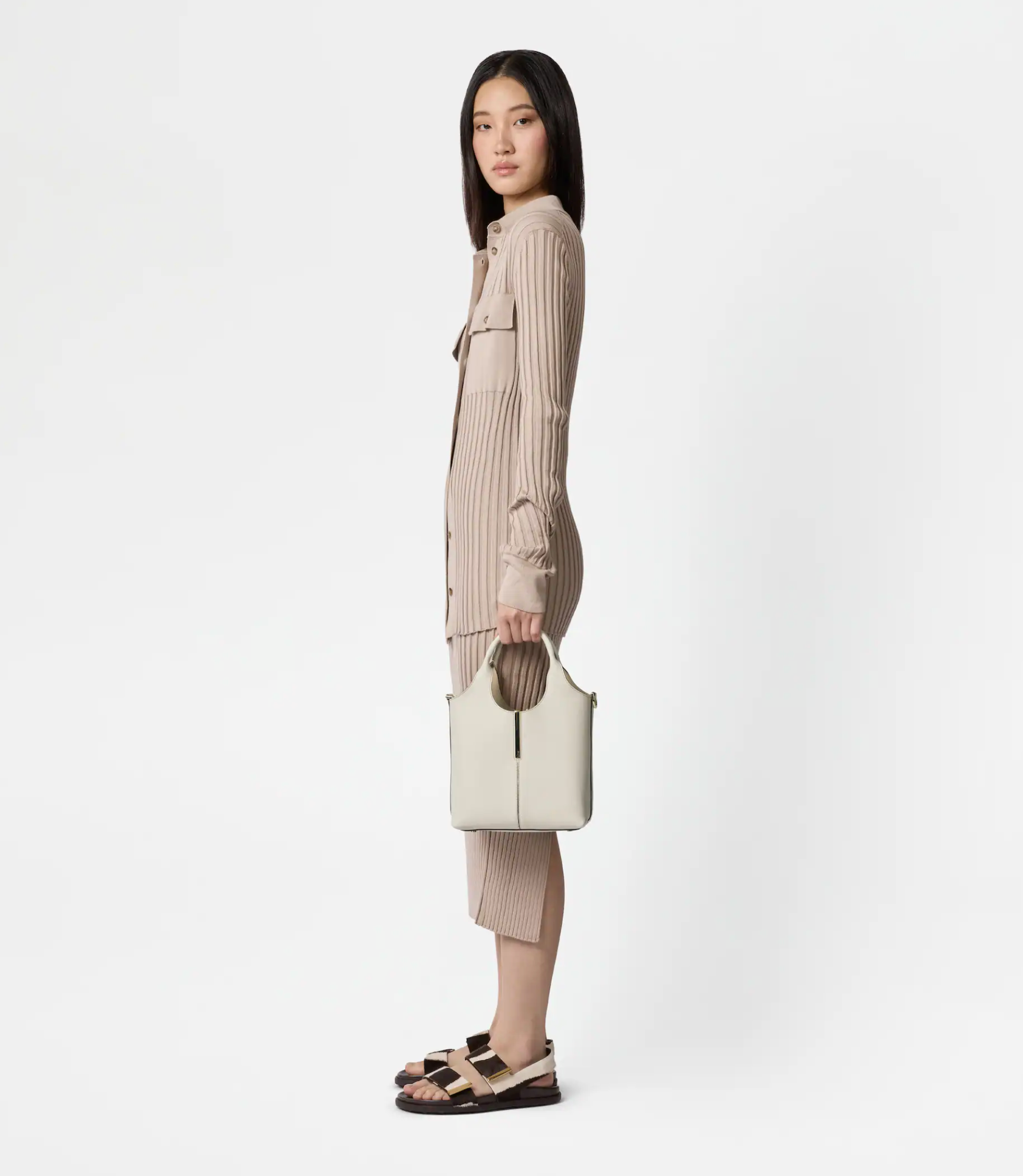 TOD'S TOTE SHOPPING BAG MINI WHITE