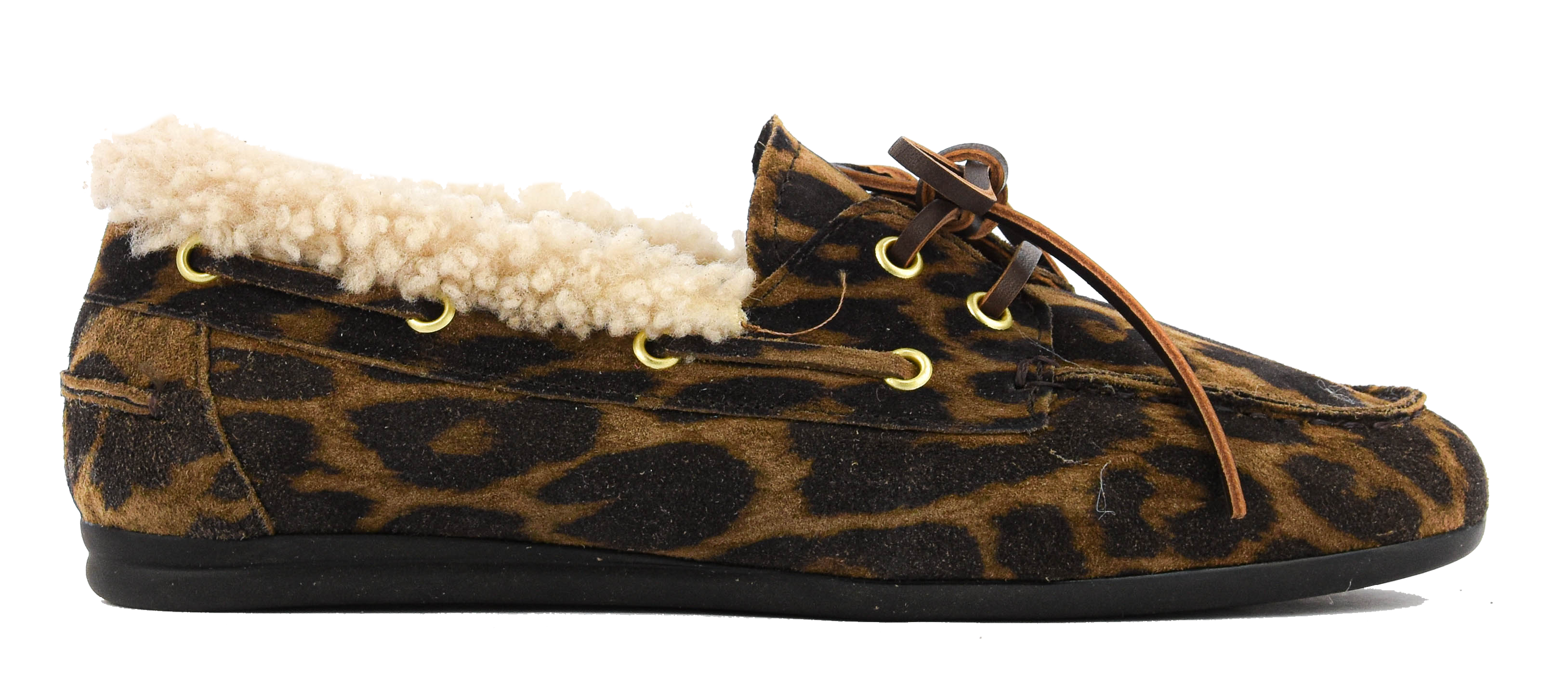 TORAL NAHUA LEOPARD BOAT SHOE SHEARLING