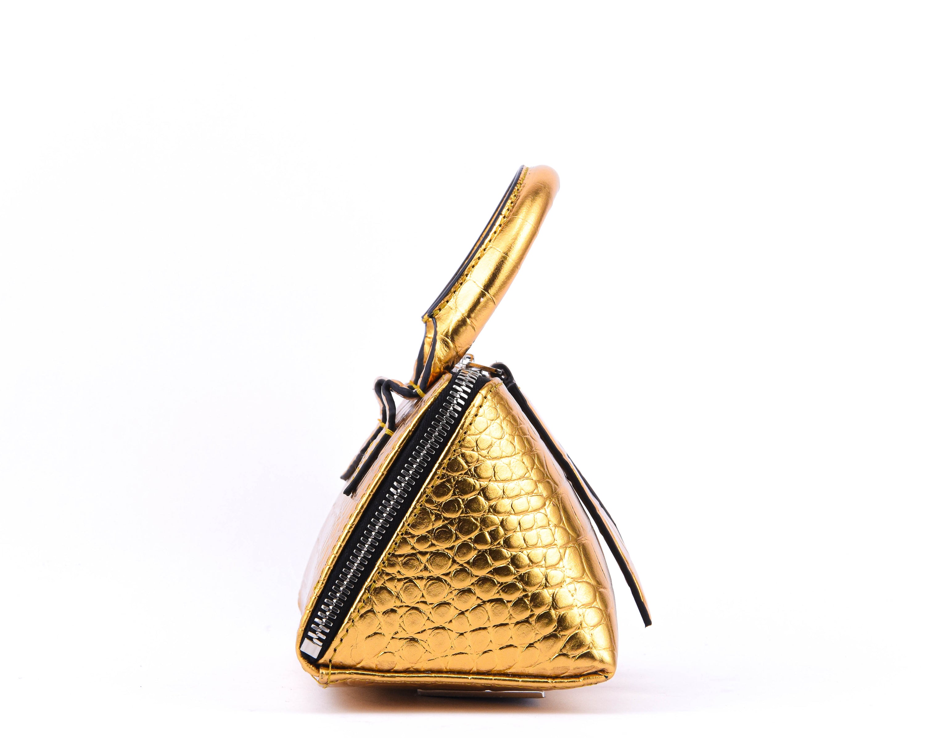 THE ATTICO FRIDAY CROCO GOLD MINI