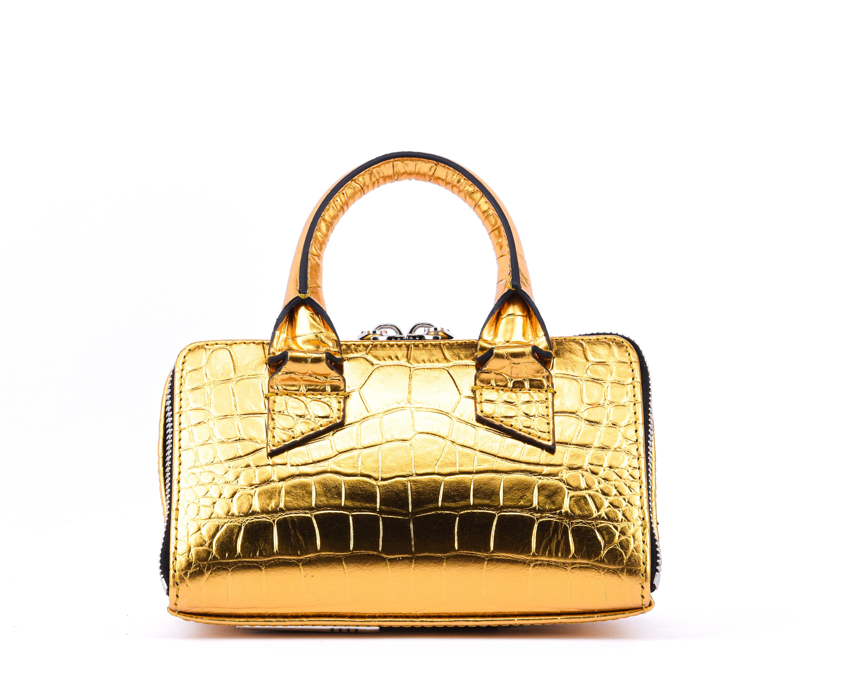 THE ATTICO FRIDAY CROCO GOLD MINI