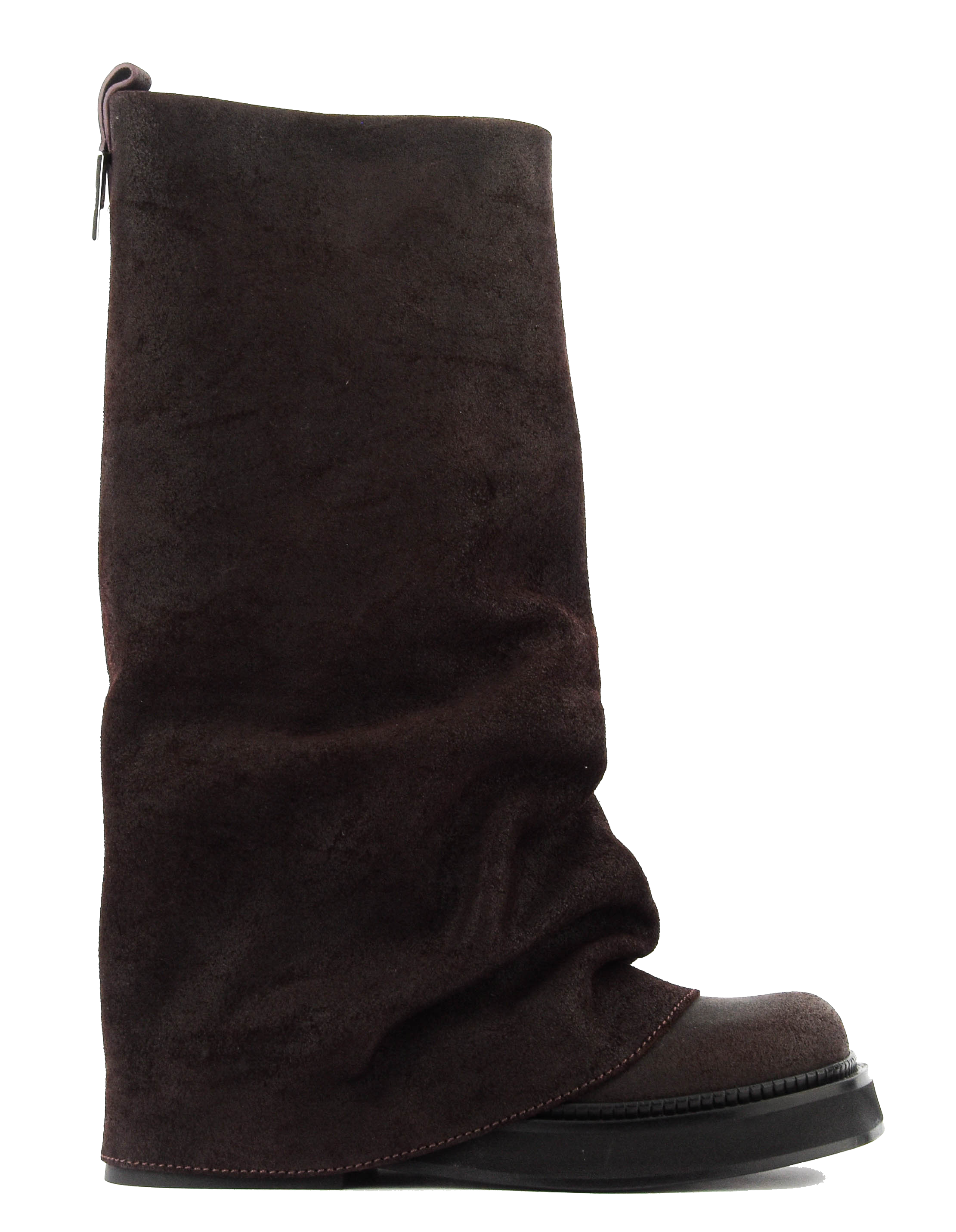 THE ATTICO ROBIN BOOTS DARK VIOLET SUEDE