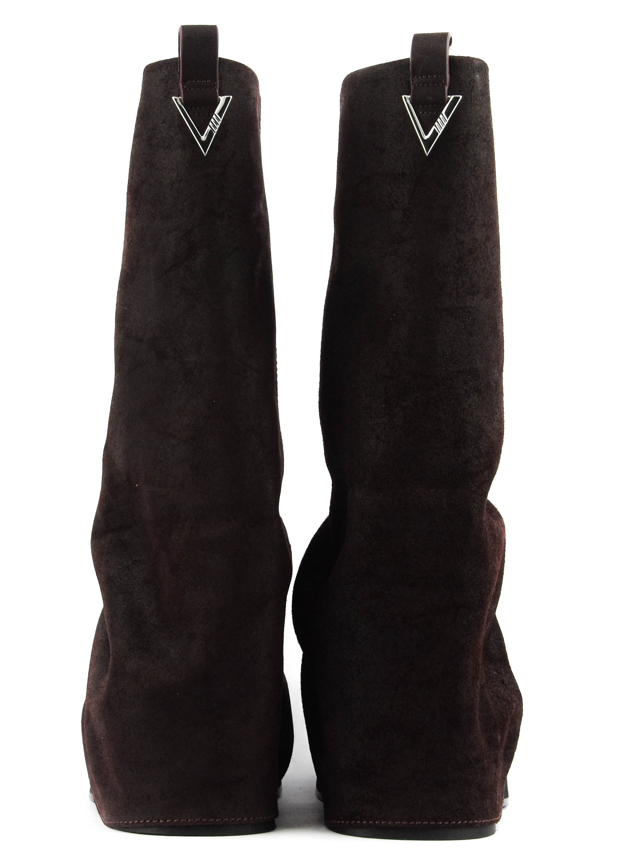 THE ATTICO ROBIN BOOTS DARK VIOLET SUEDE