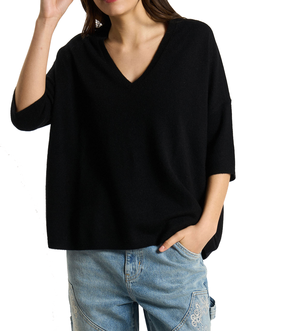 LES TRICOTS DE LEA CASHMERE PULL BLACK
