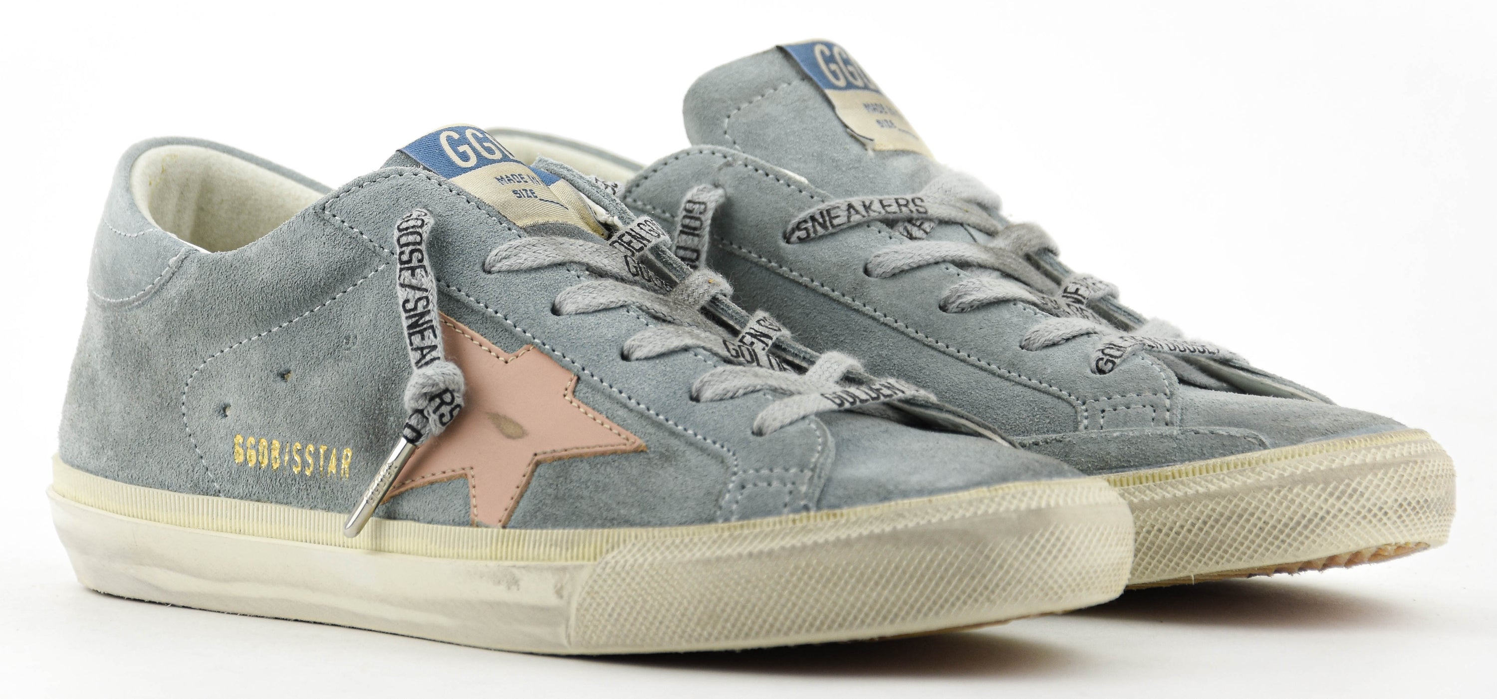 GOLDEN GOOSE SUPERSTAR GREY BLUE PINK