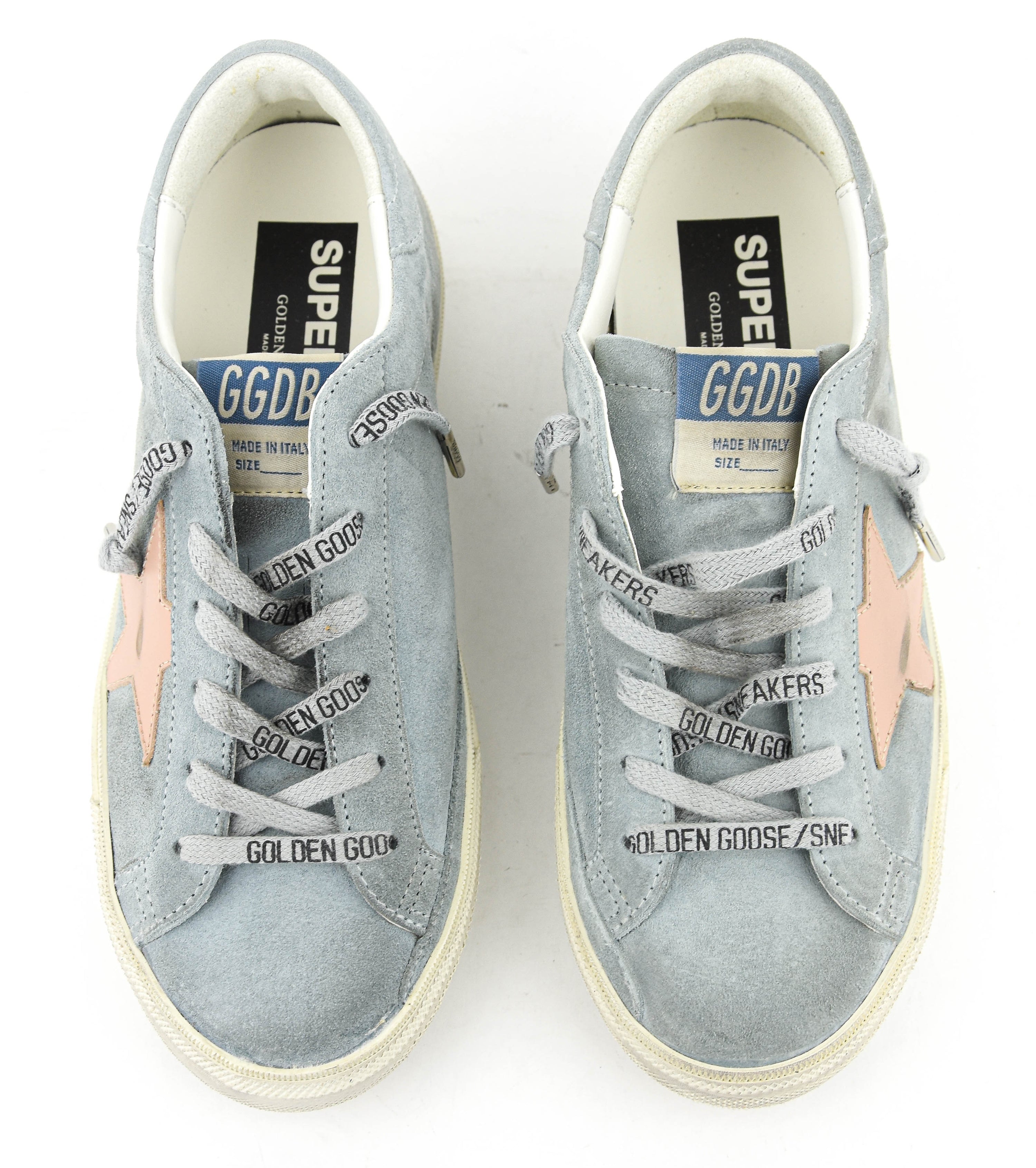 GOLDEN GOOSE SUPERSTAR GREY BLUE PINK