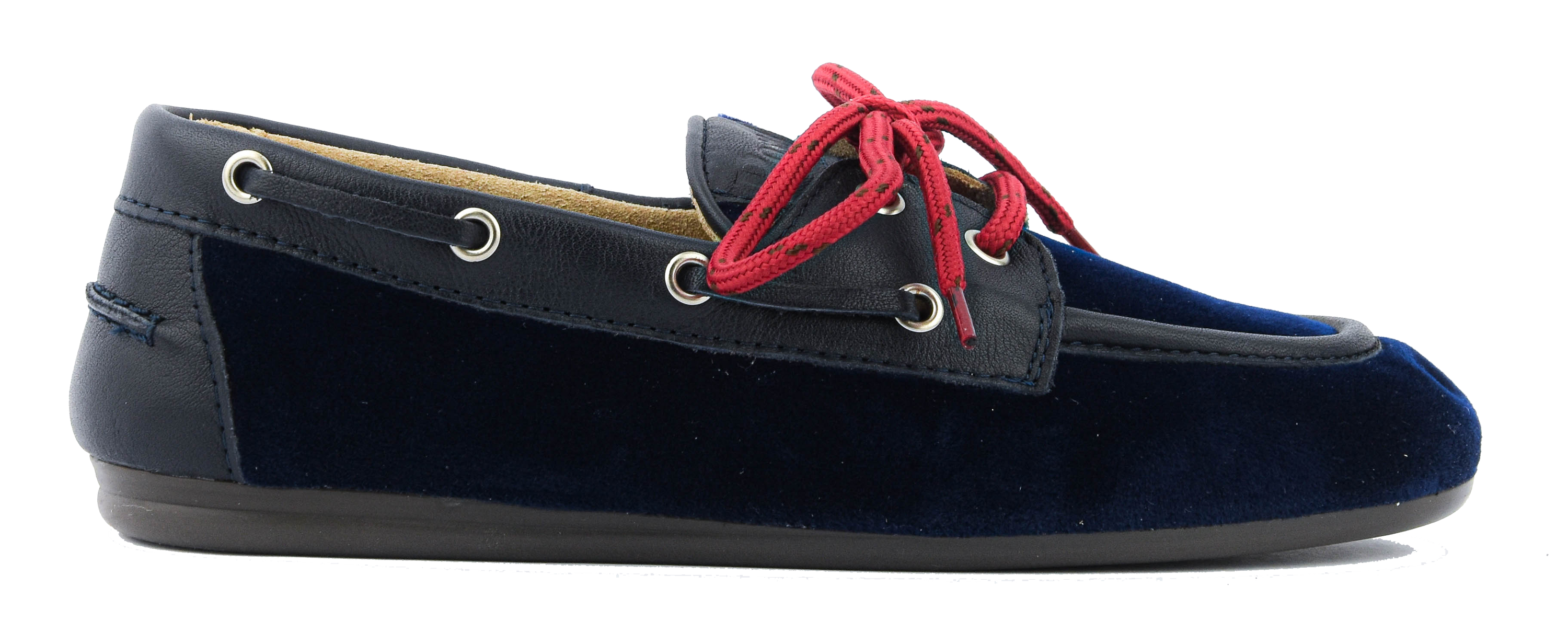 POSA BOAT LOAFER VELVET blue