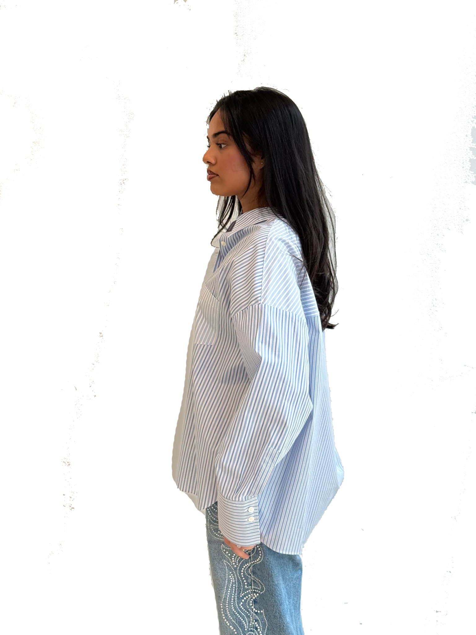 ACCADEMIA MARIE-PATCH SHIRT BLUE