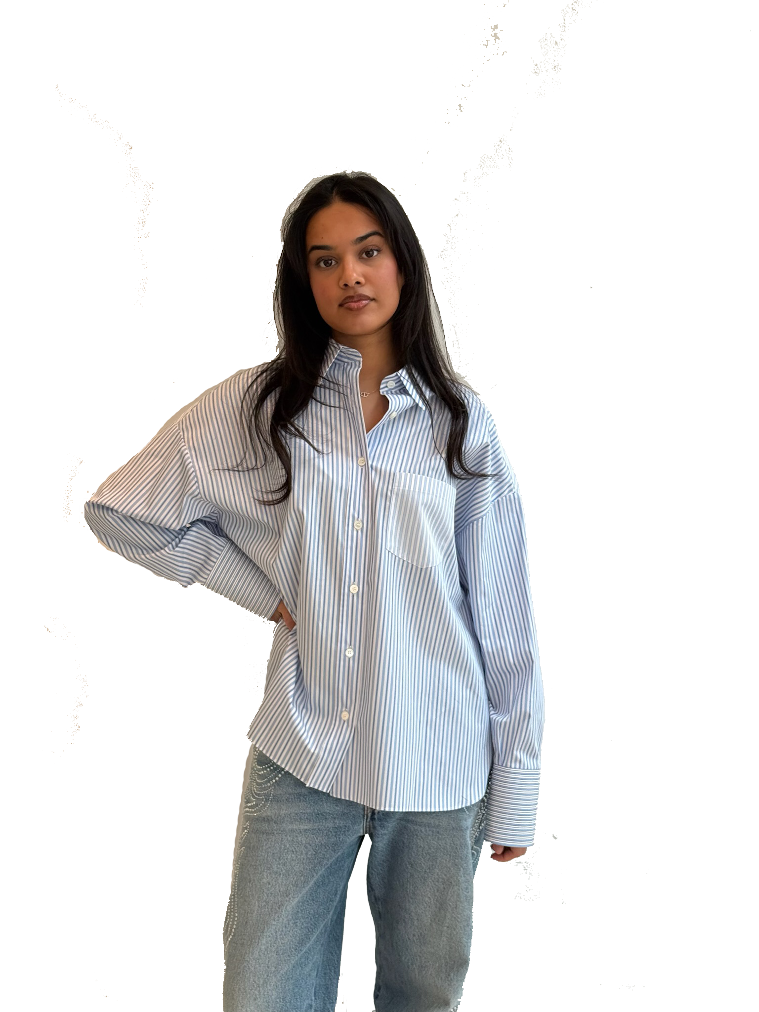 ACCADEMIA MARIE-PATCH SHIRT BLUE