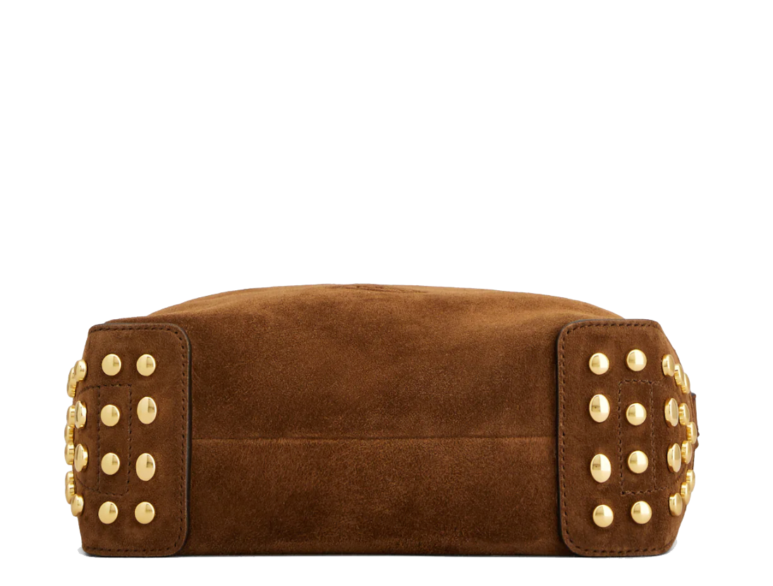 TODS METAL DOTS MINI BAG COGNAC
