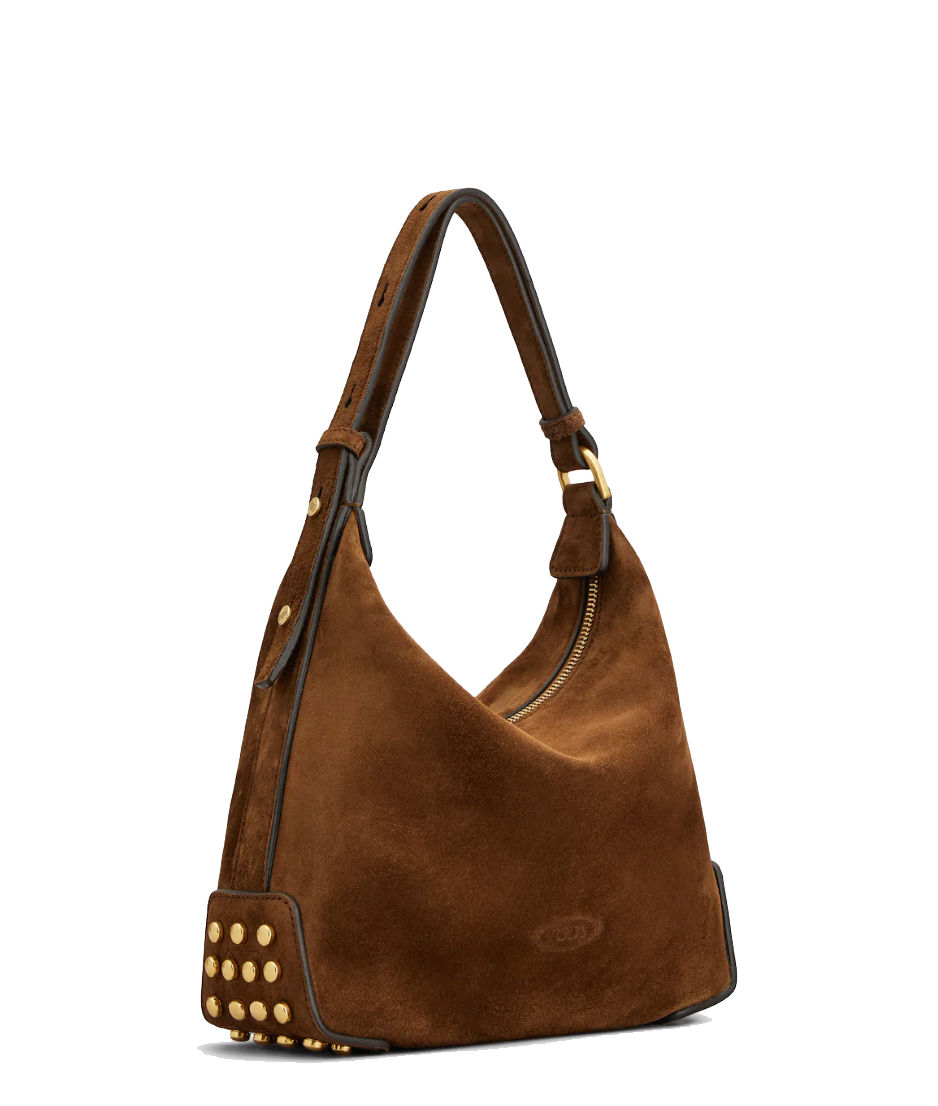 TODS METAL DOTS MINI BAG COGNAC