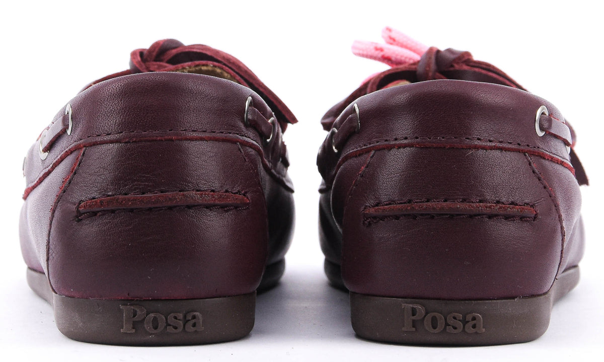 POSA BOAT SOFT LEATHER BURGUNDY