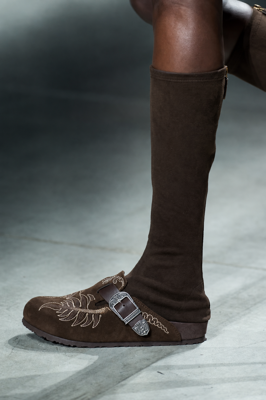 ETRO X BIRCKENSTOCK MULE WESTERN DARK BROWN