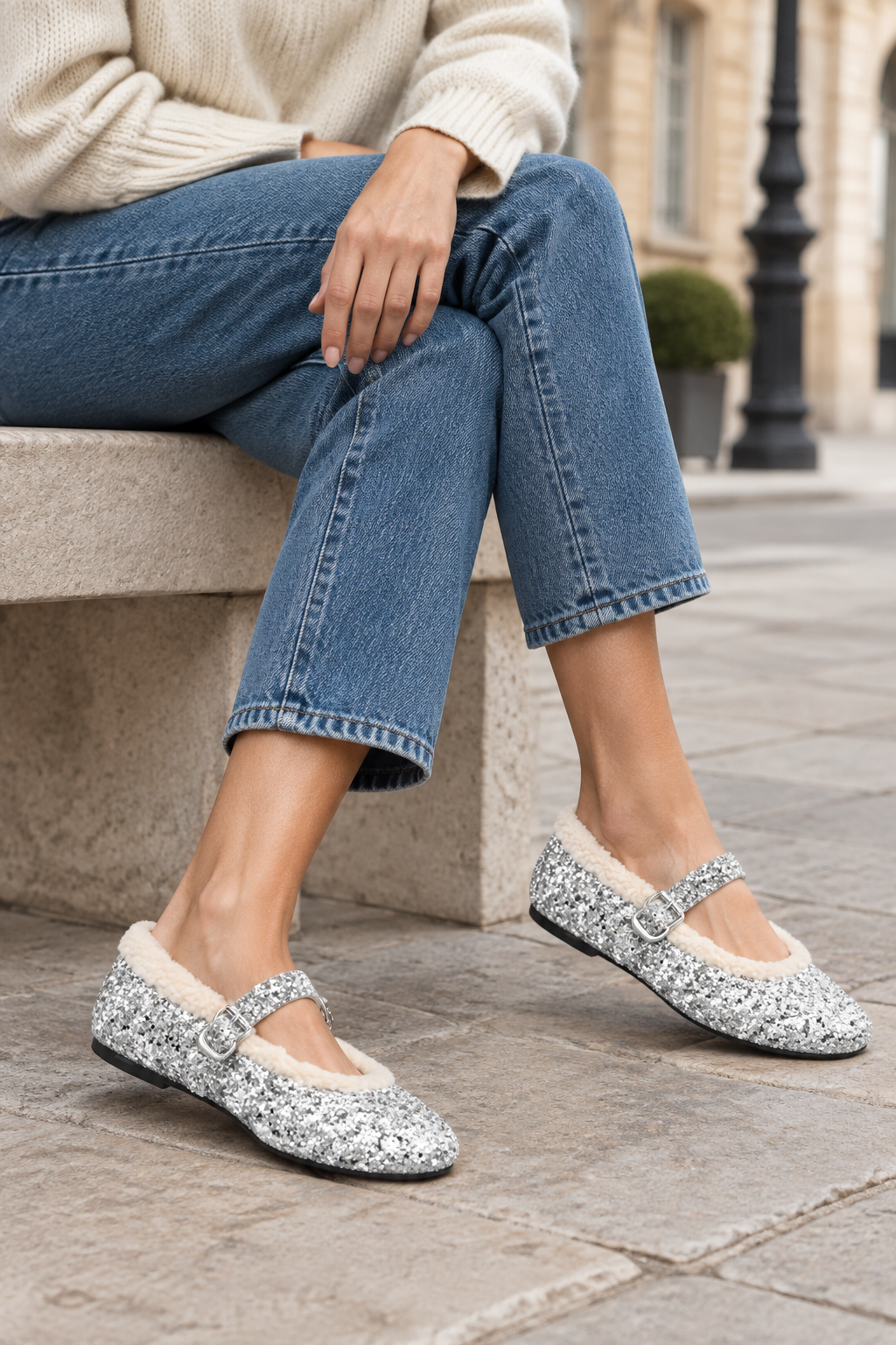 TORAL ANOUSH BALLERINA GLITTER SILVER