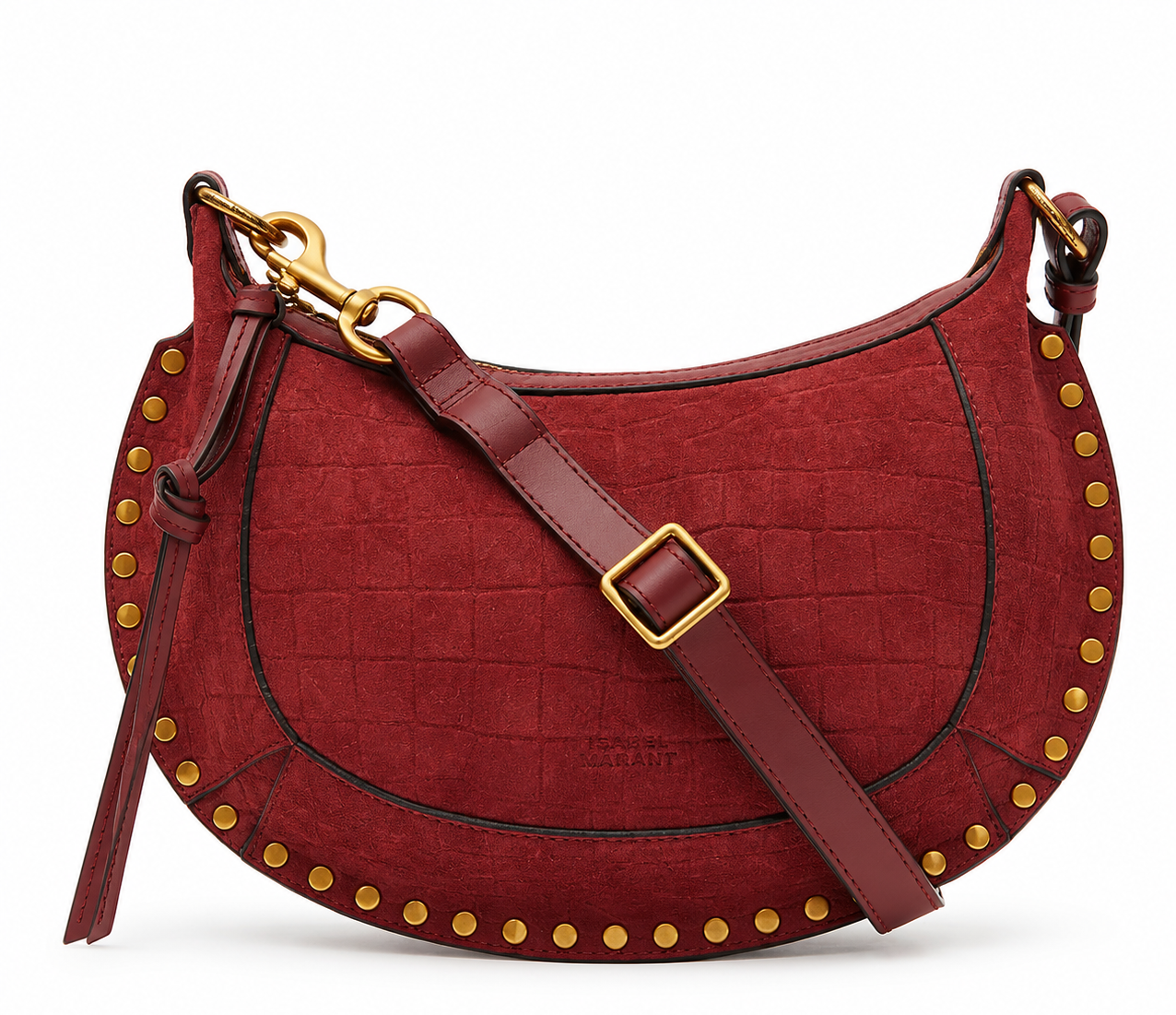 ISABEL MARANT OSKAN MOON CHERRY croc