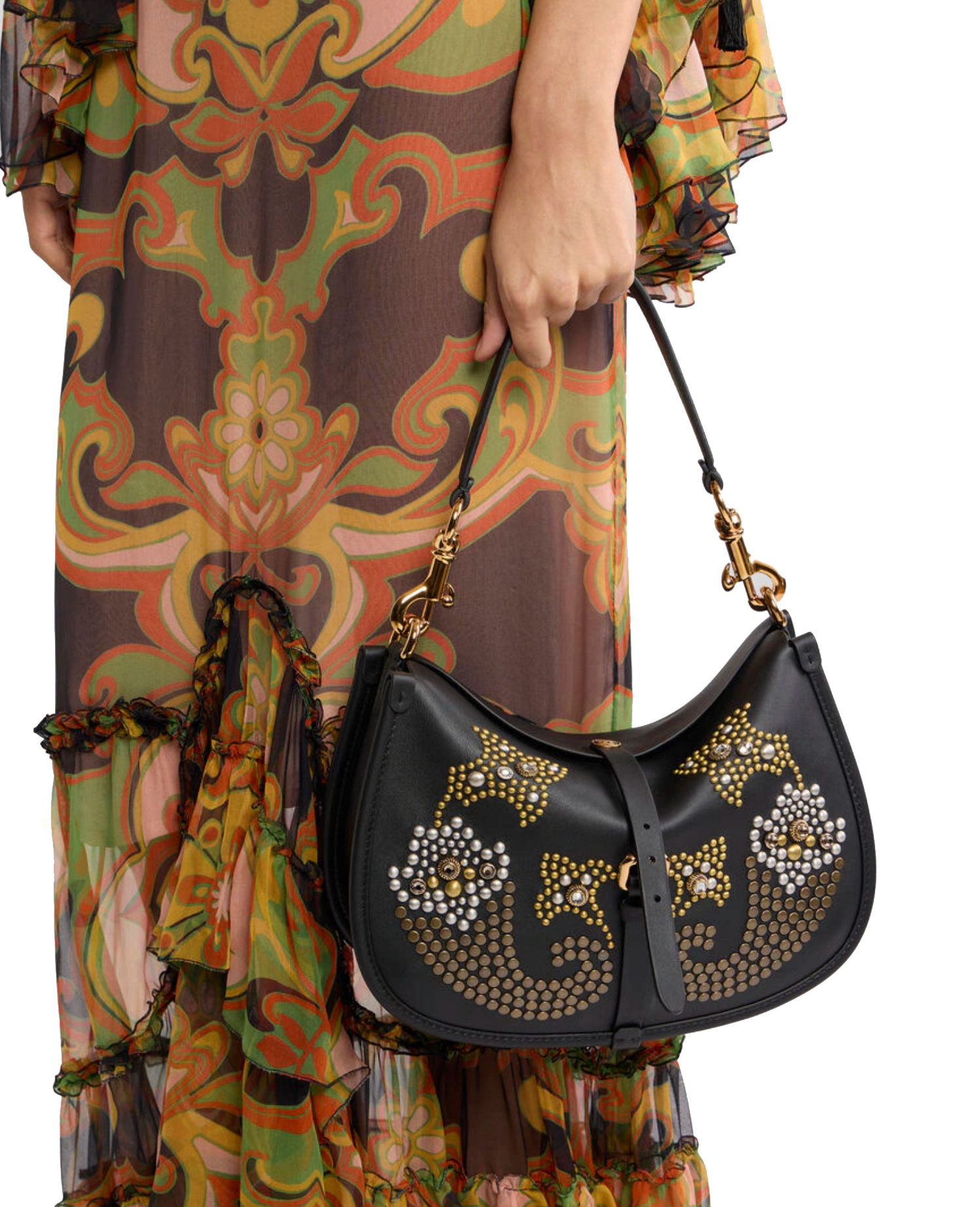 ETRO PONY MEDIUM CROSSBODY BLACK EMBELLISHED