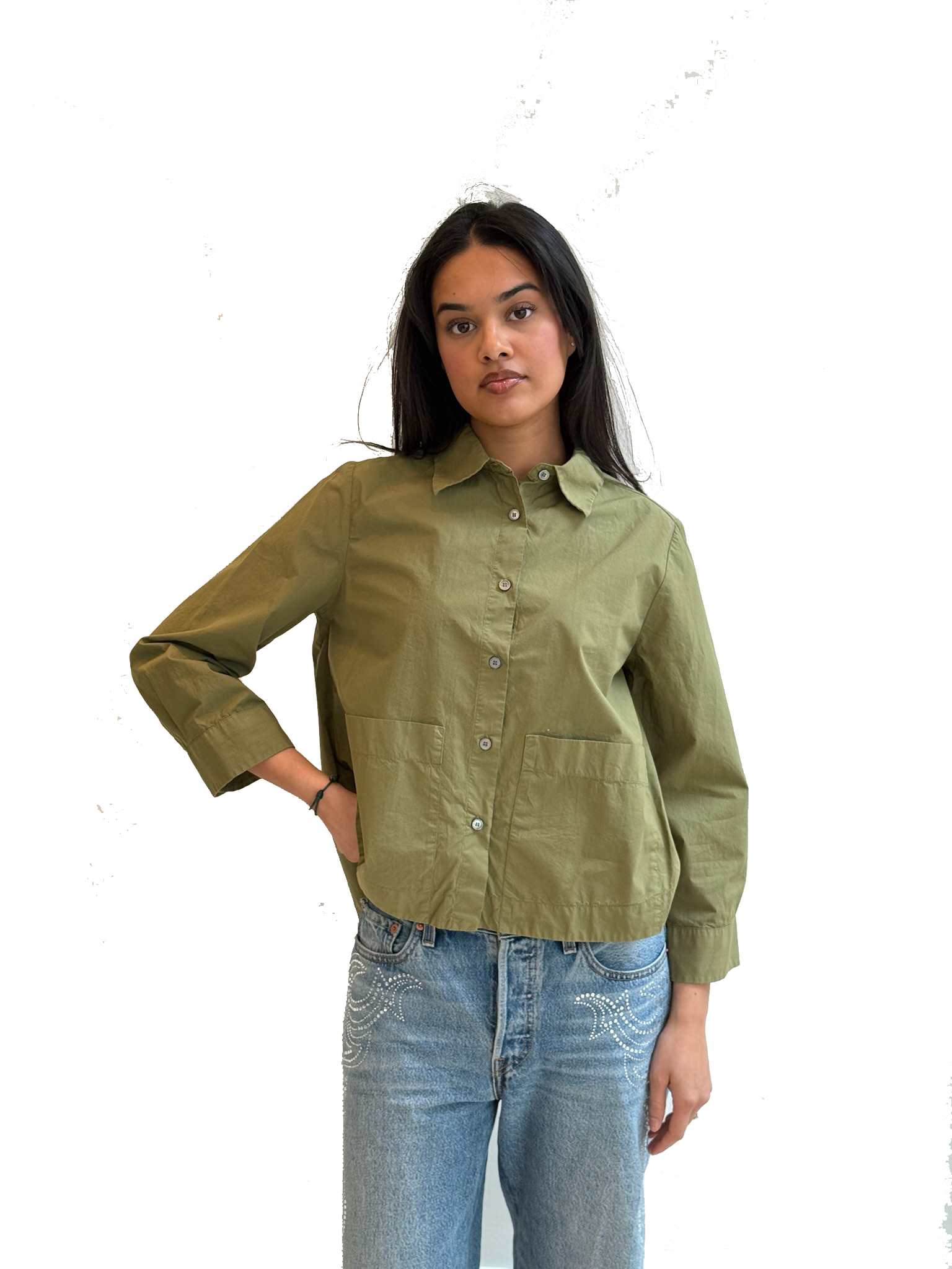 ACCADEMIA MOLLY COTTON SHIRT KHAKI