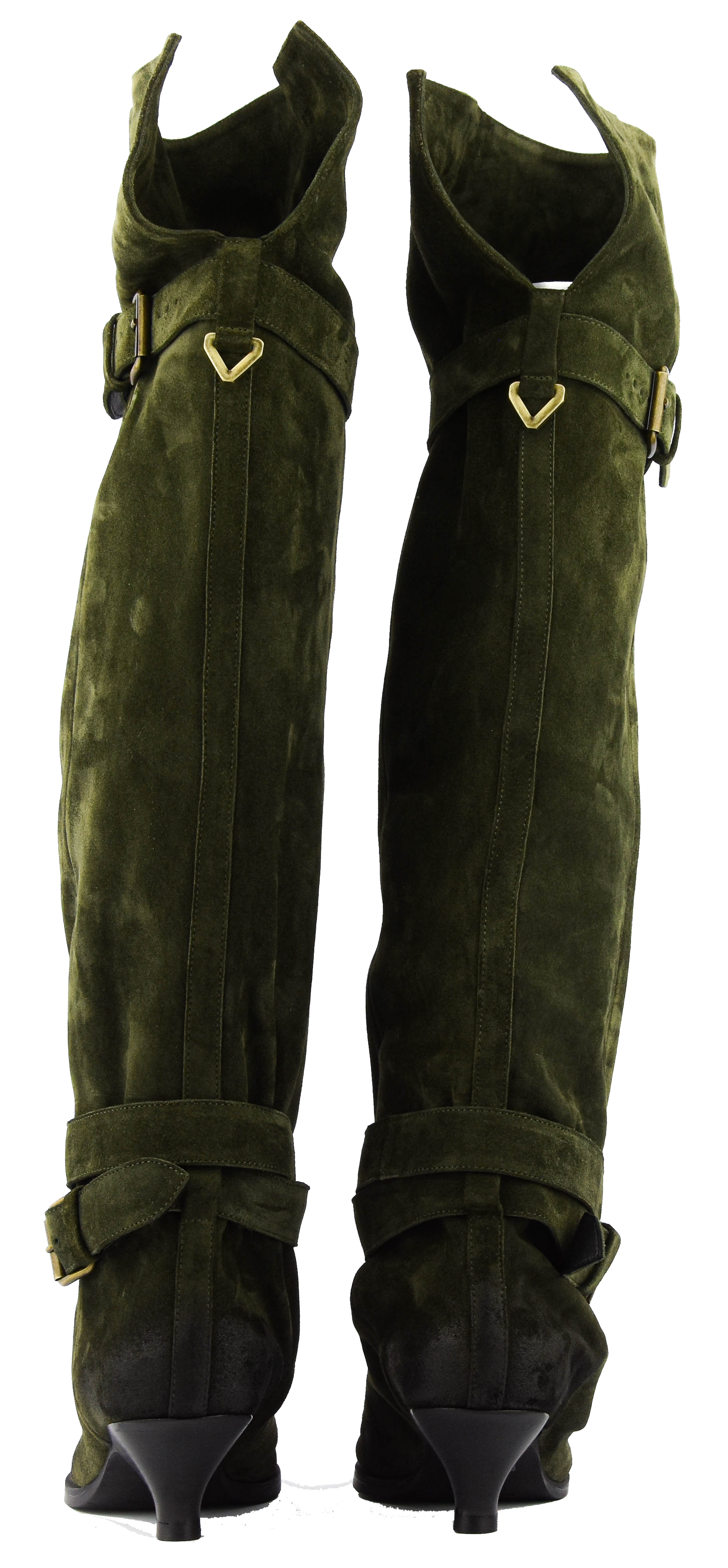 ELENA IACHI 2 BUCKLE SLOUCHY BOOT QUEENIE GREEN