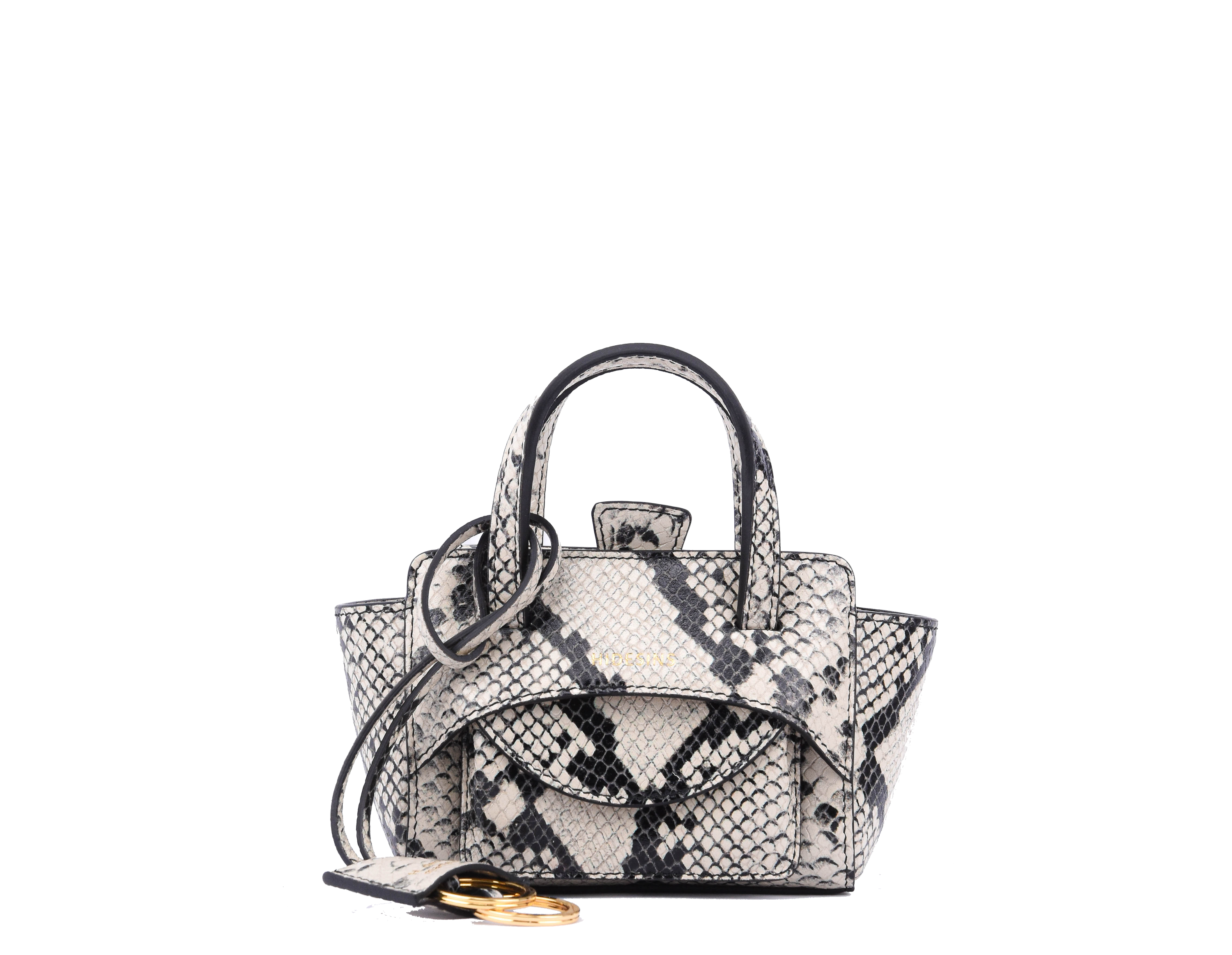 HIDESINS BAG FLAP XS PYTHON ivory