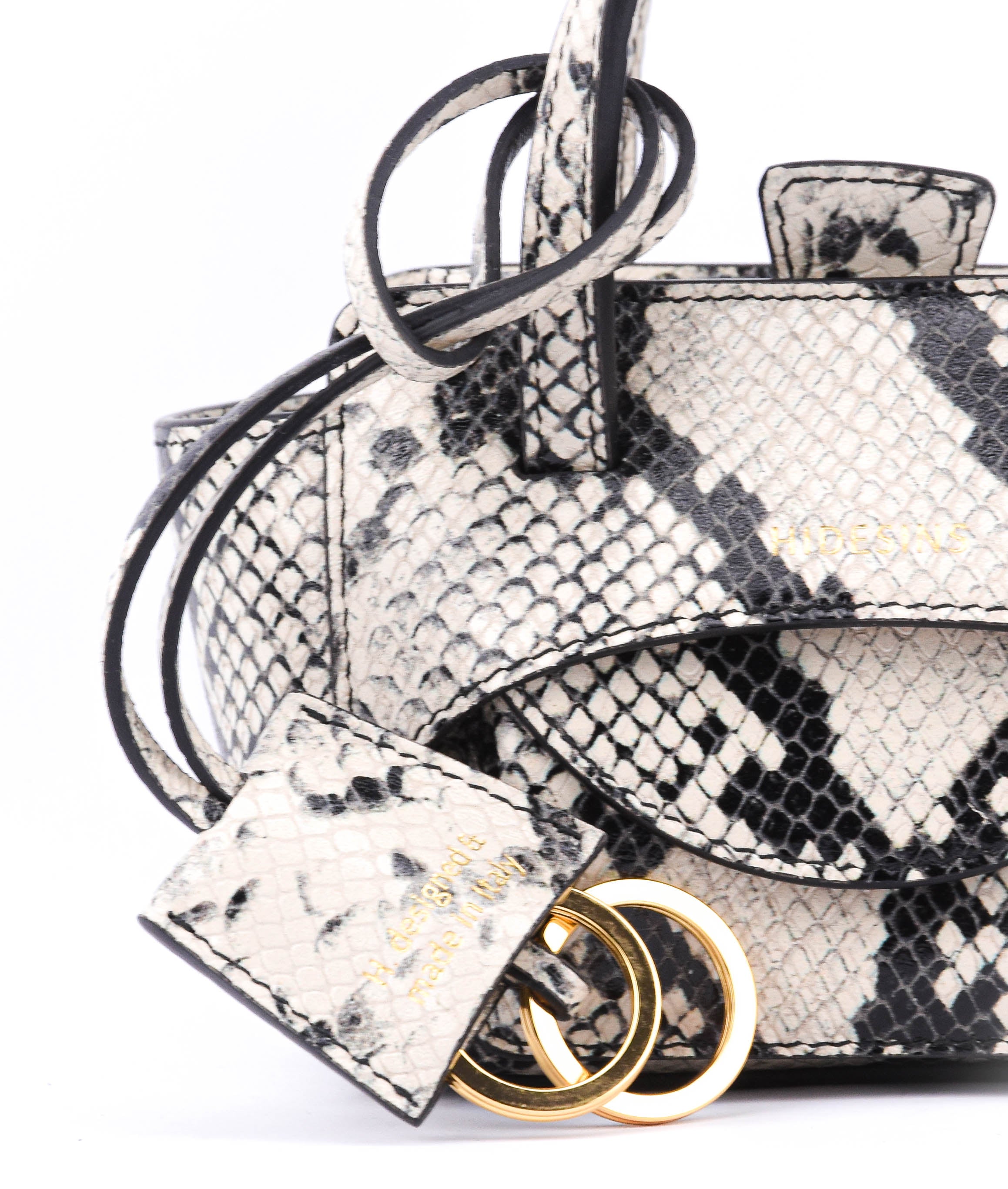 HIDESINS BAG FLAP XS PYTHON IVORY