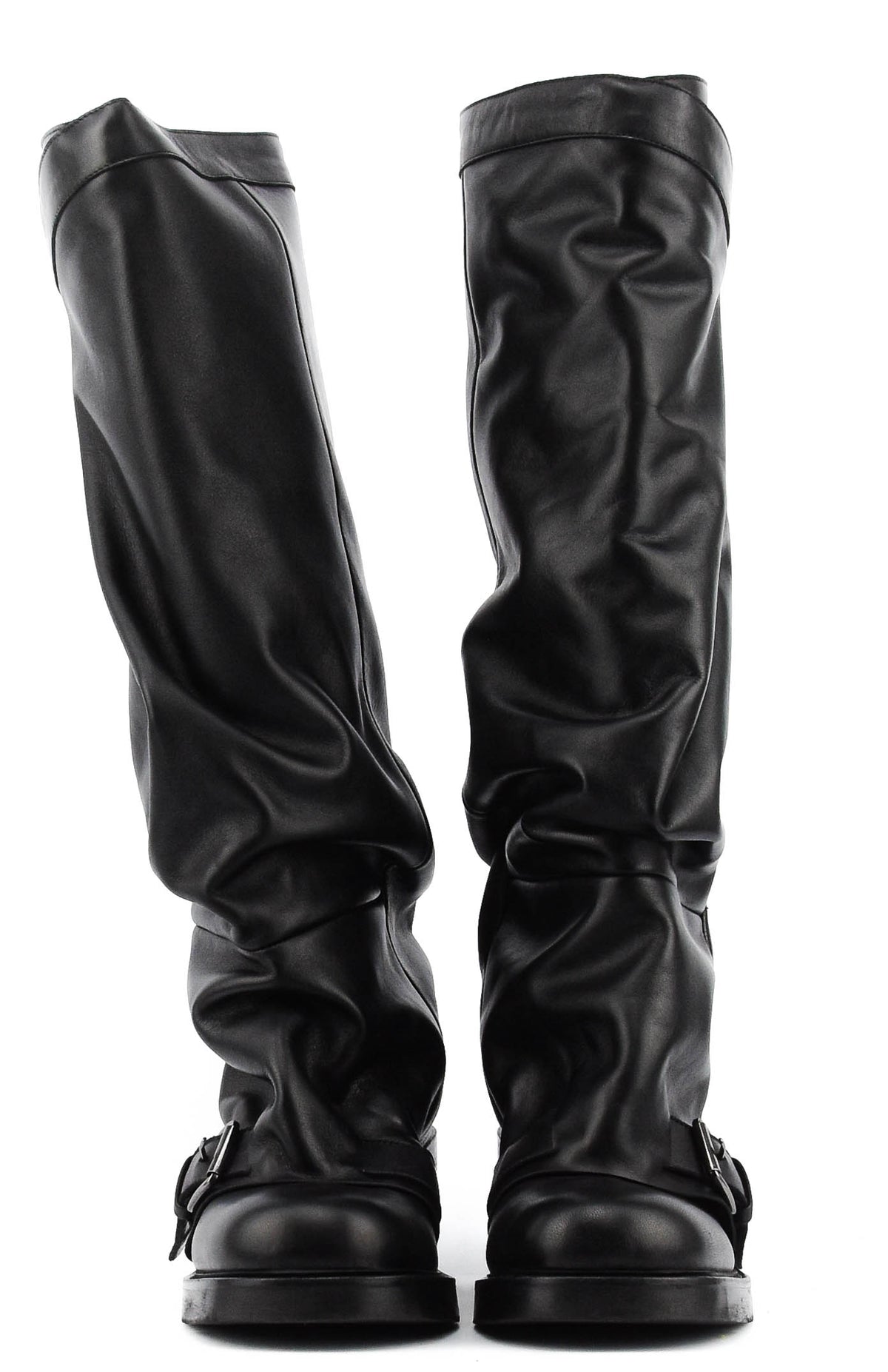 ELENA IACHI HOODED BIKER SHORTER BLACK