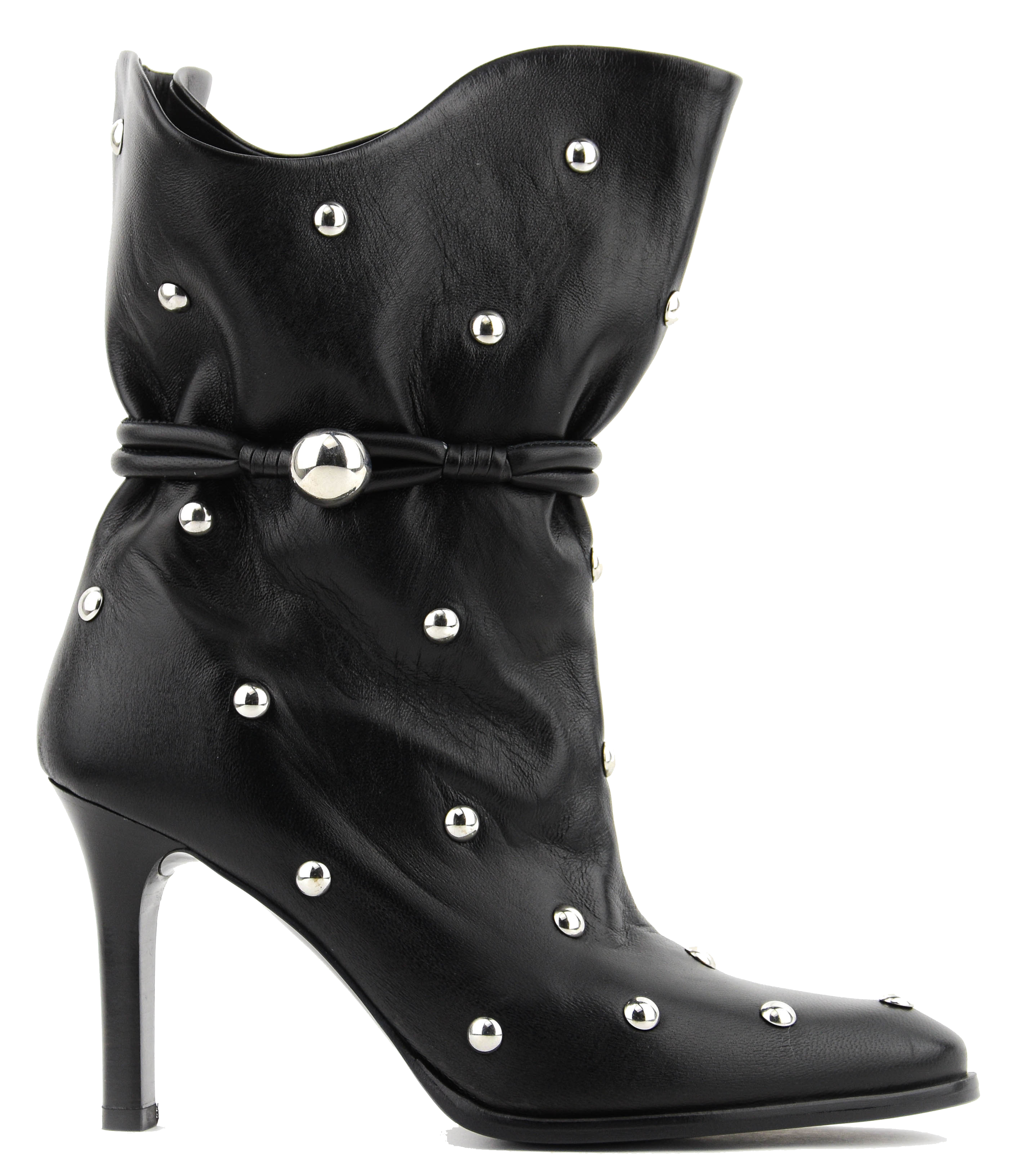 ISABEL MARANT LOLYA BOOTIE BLACK SILVER STUDS