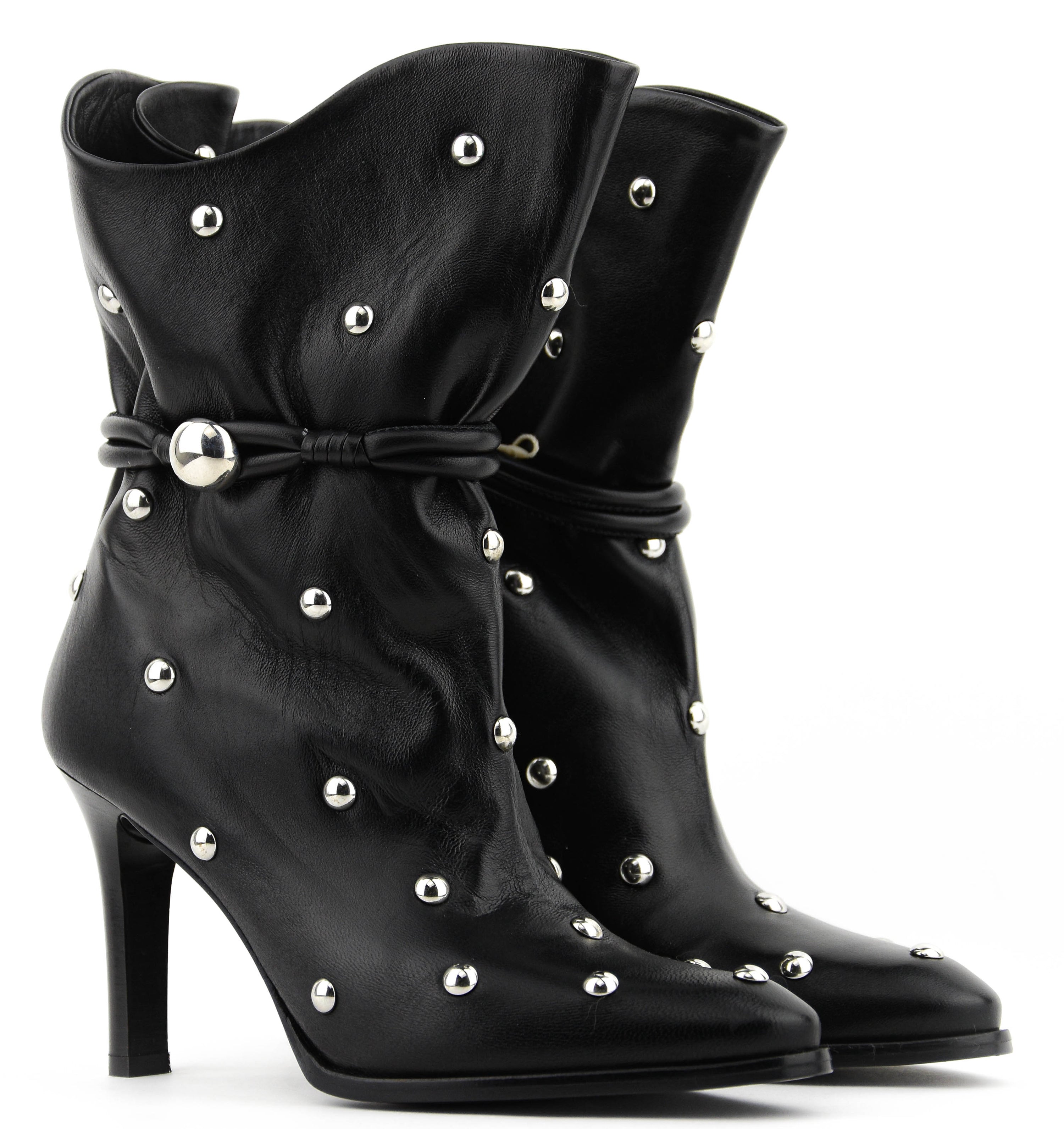 ISABEL MARANT LOLYA BOOTIE BLACK SILVER STUDS