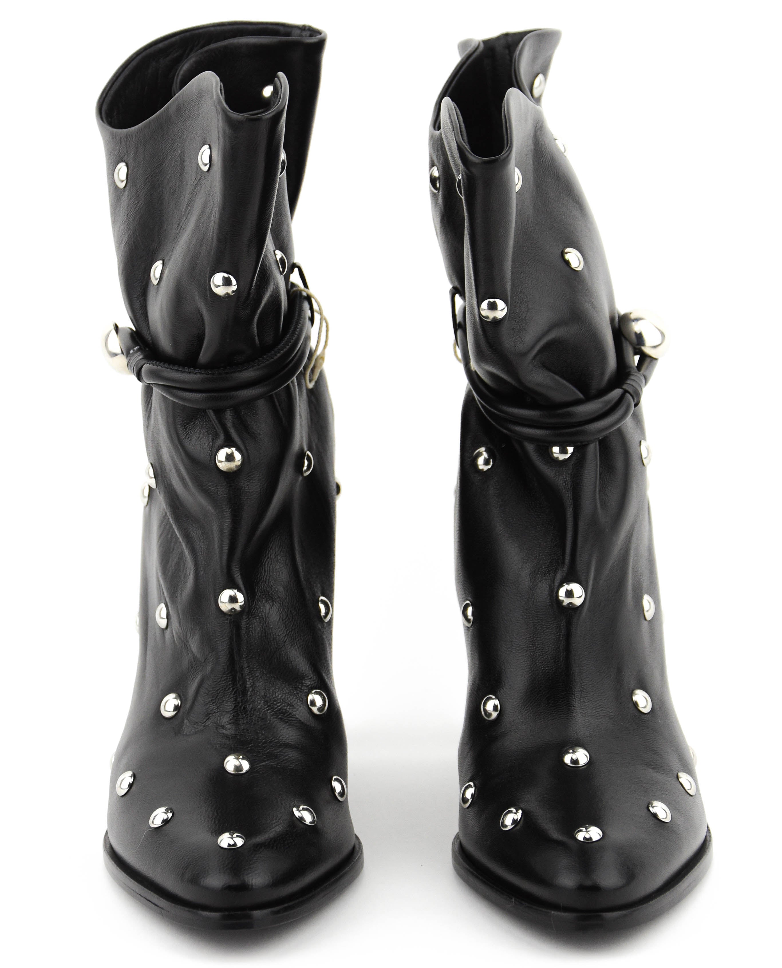 ISABEL MARANT LOLYA BOOTIE BLACK SILVER STUDS